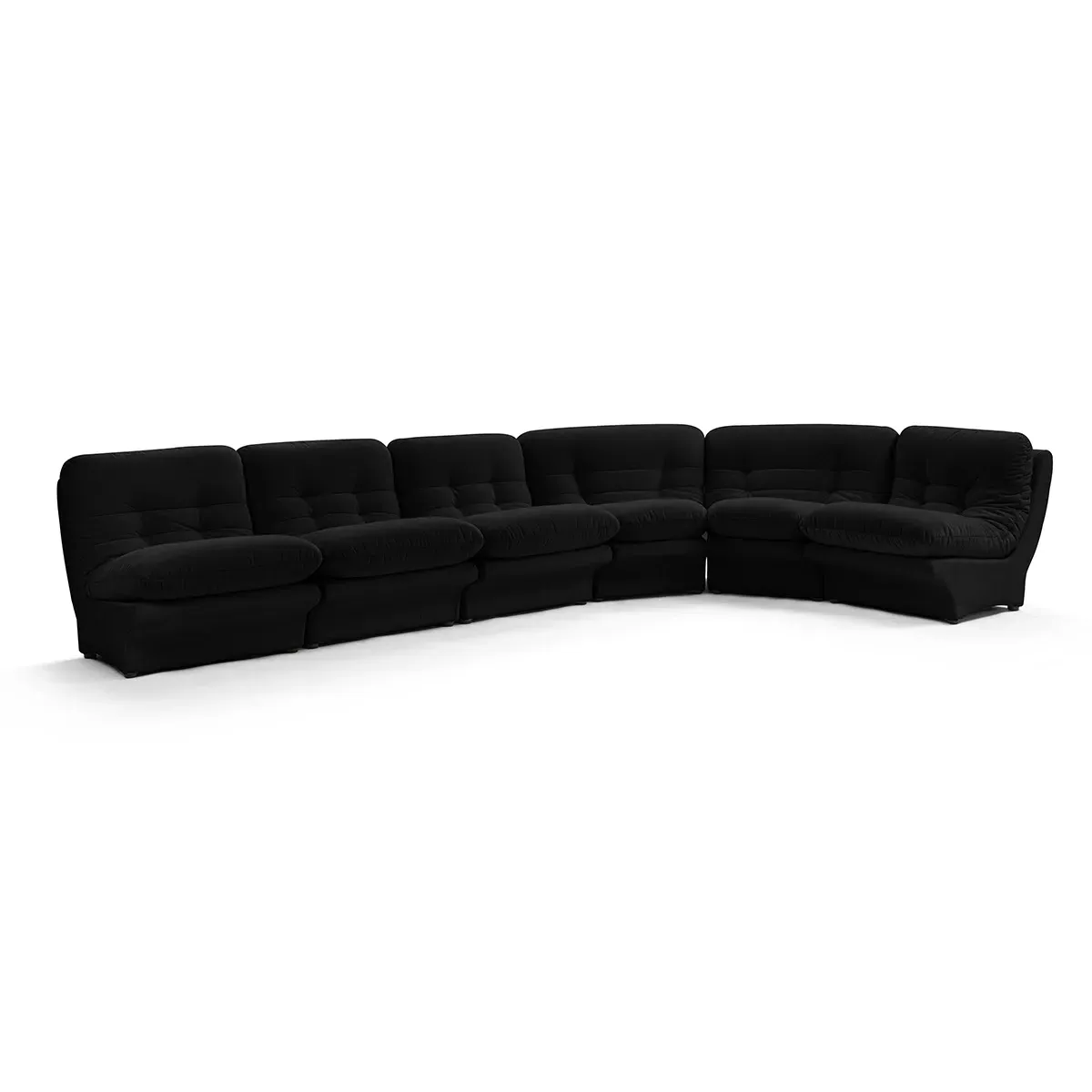 Carsons Curved Modular Sectional Sofa - Jet Black, Chenille product
