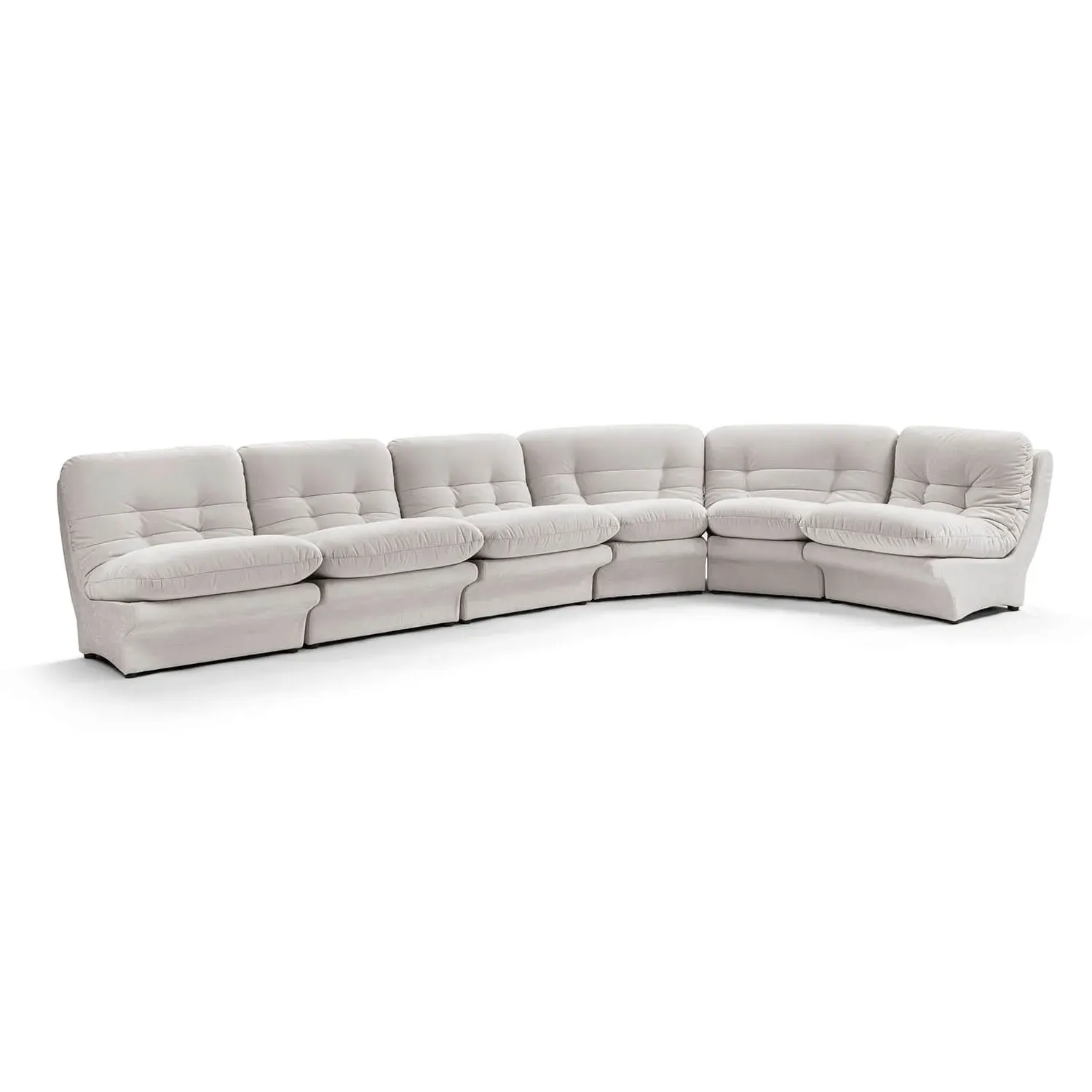 Carsons Curved Modular Sectional Sofa - Light Grey product