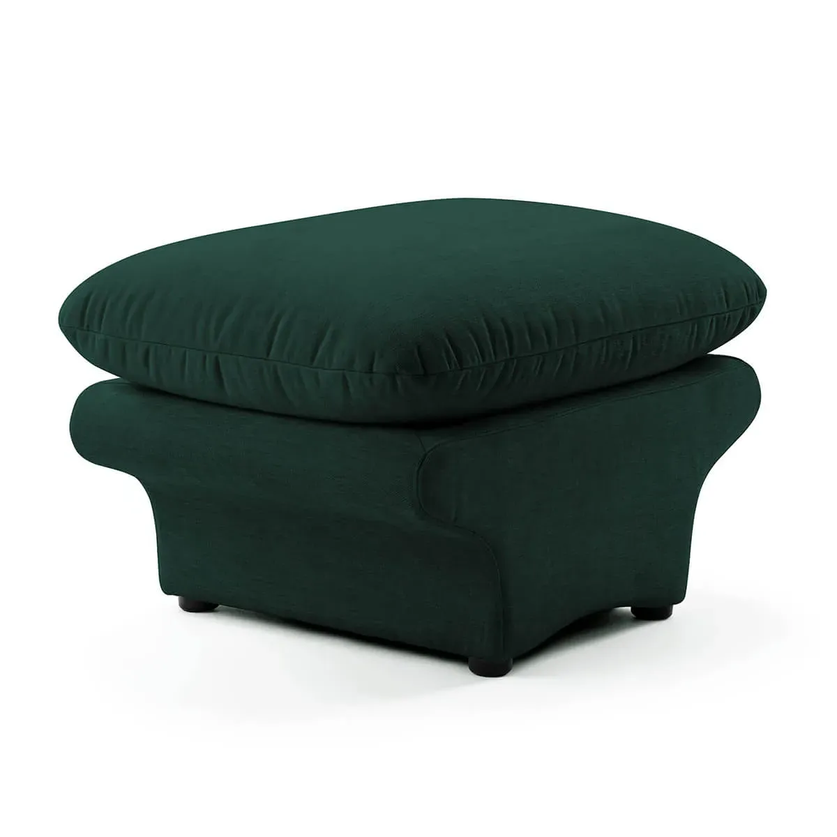 Carsons Curved Modular Sectional Sofa with Ottoman - Evergreen, Chenille product