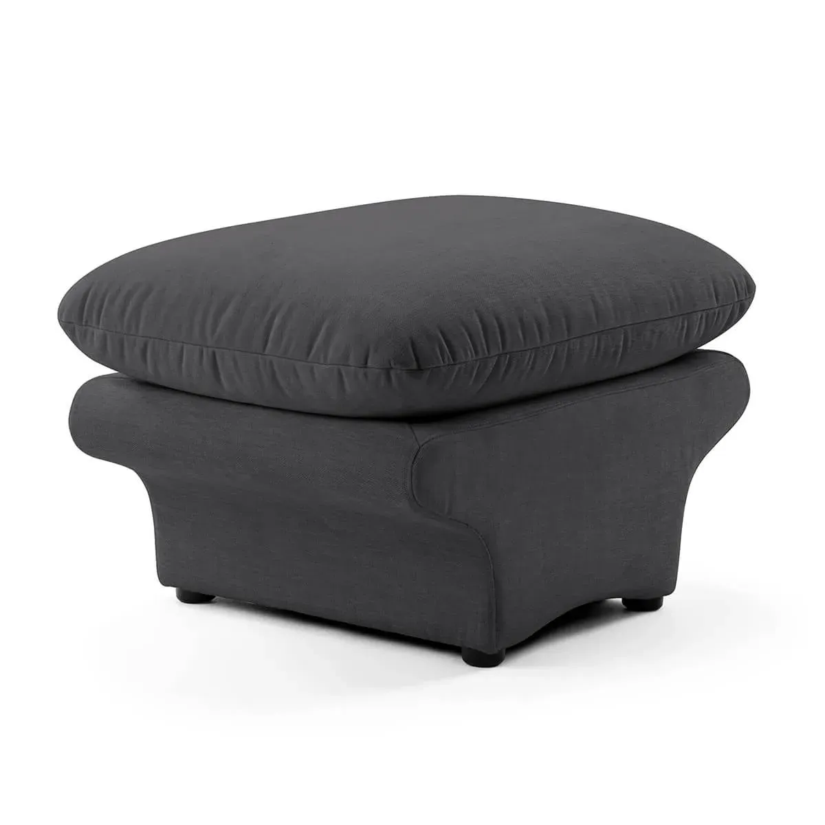 Carsons Mid Century Curved Modular Sectional Sofa Ottoman - Ink, Felt product