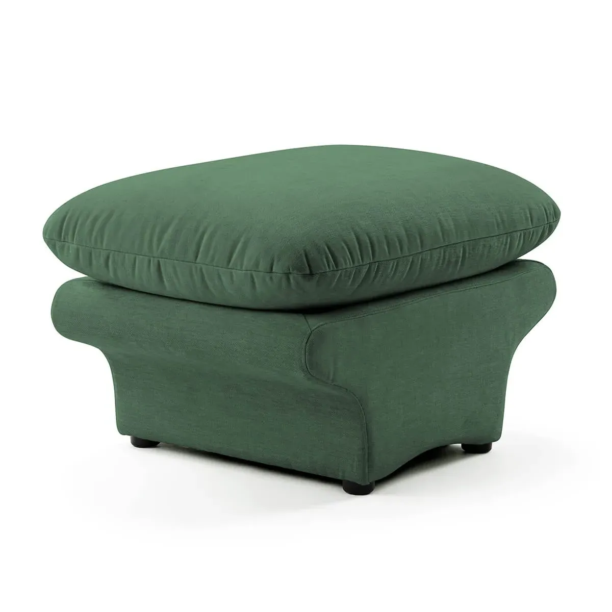 Carsons Mid Century Curved Modular Sectional Sofa with Ottoman - Cactus, Performance Felt product