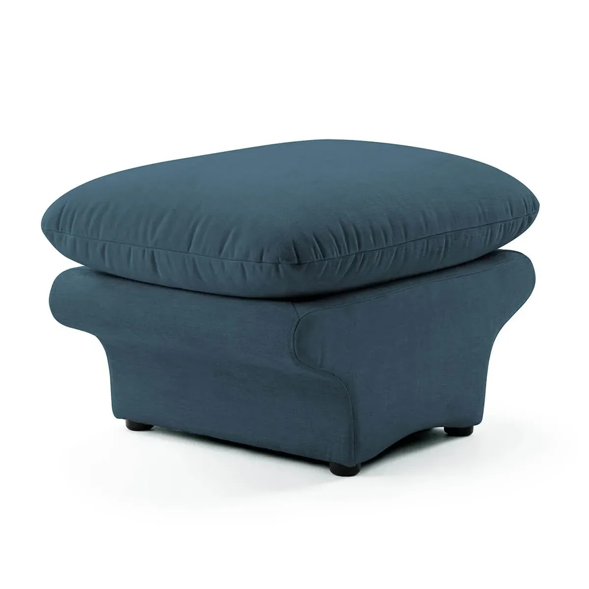 Carsons Mid Century Curved Modular Sofa Ottoman - Peacock, Performance Felt product
