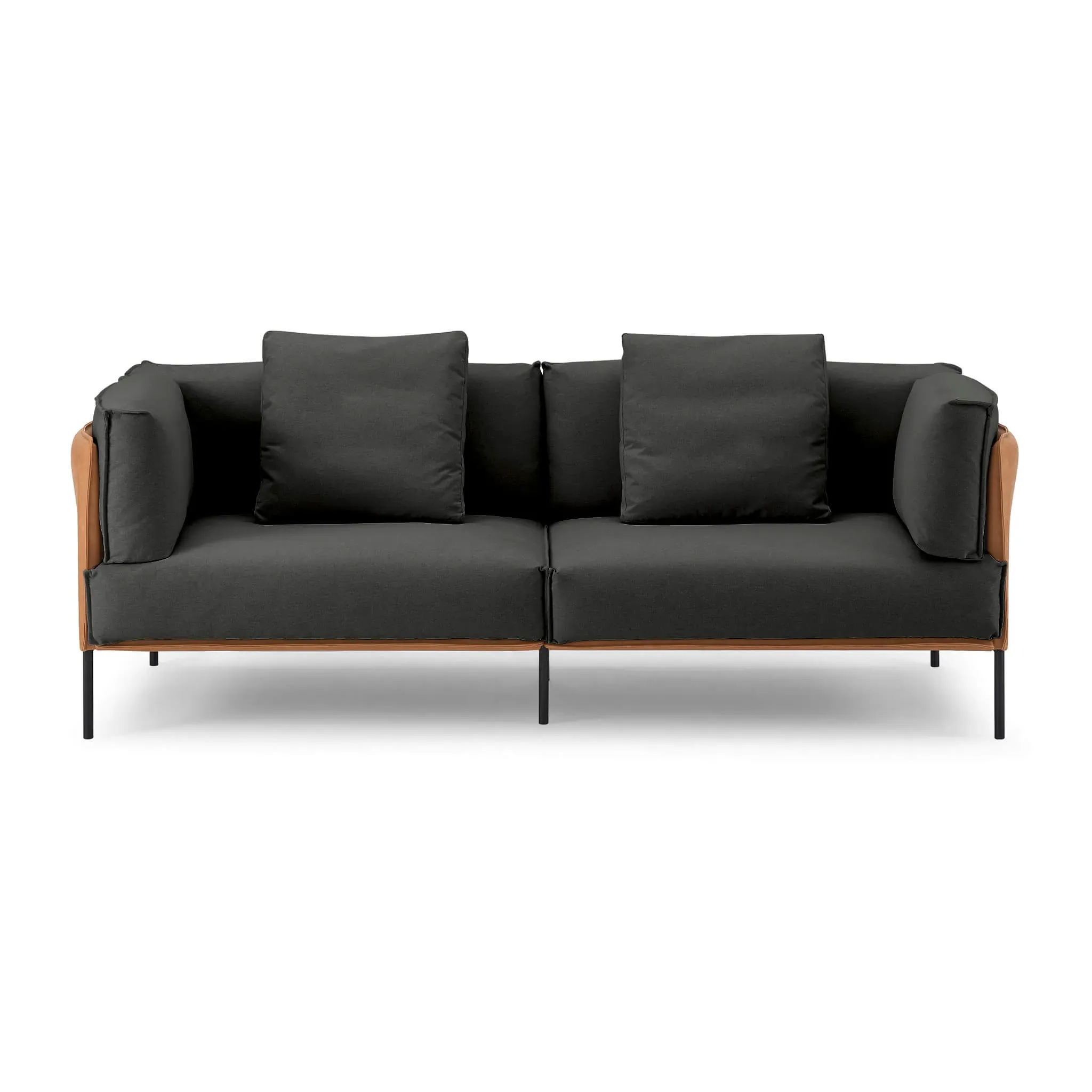 Caruso Italian Leather Loveseat - Felt-Ink product