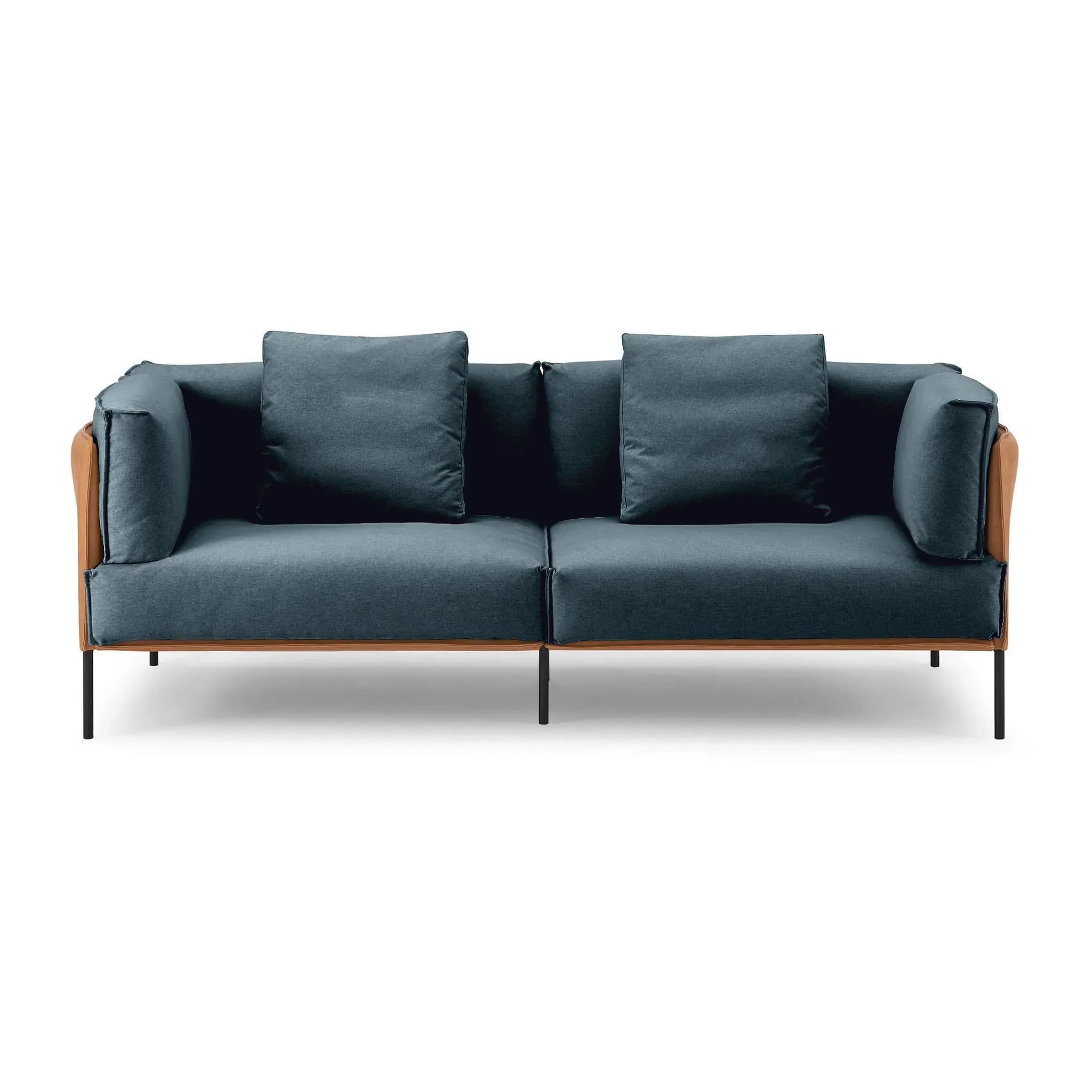 Caruso Italian Leather Loveseat - Peacock product