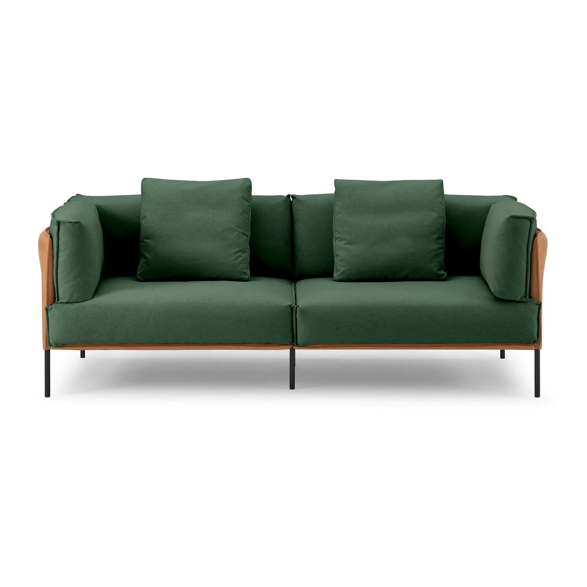 Caruso Italian Leather Sofa - Cactus product