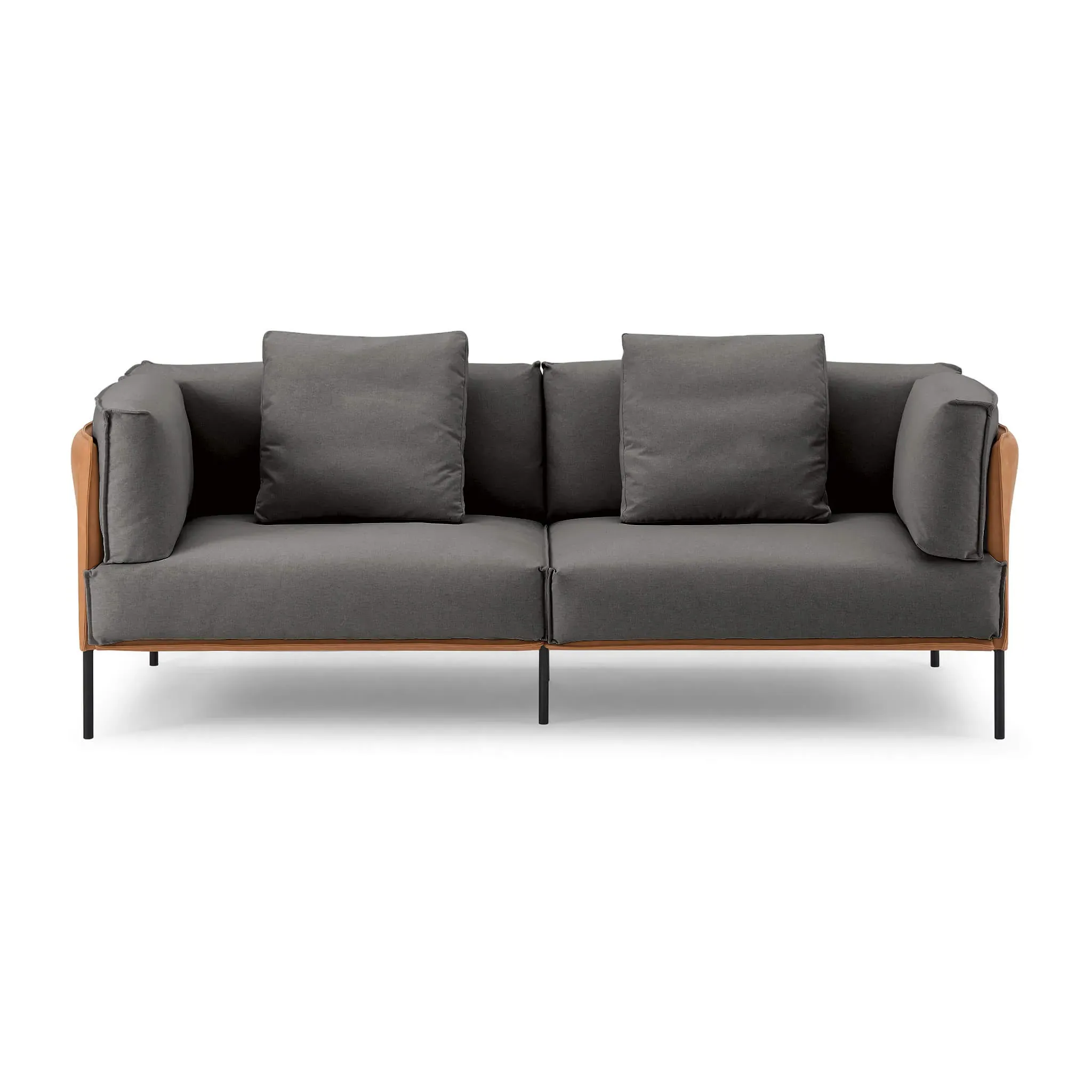 Caruso Italian Leather Sofa - Storm, Performance Felt product