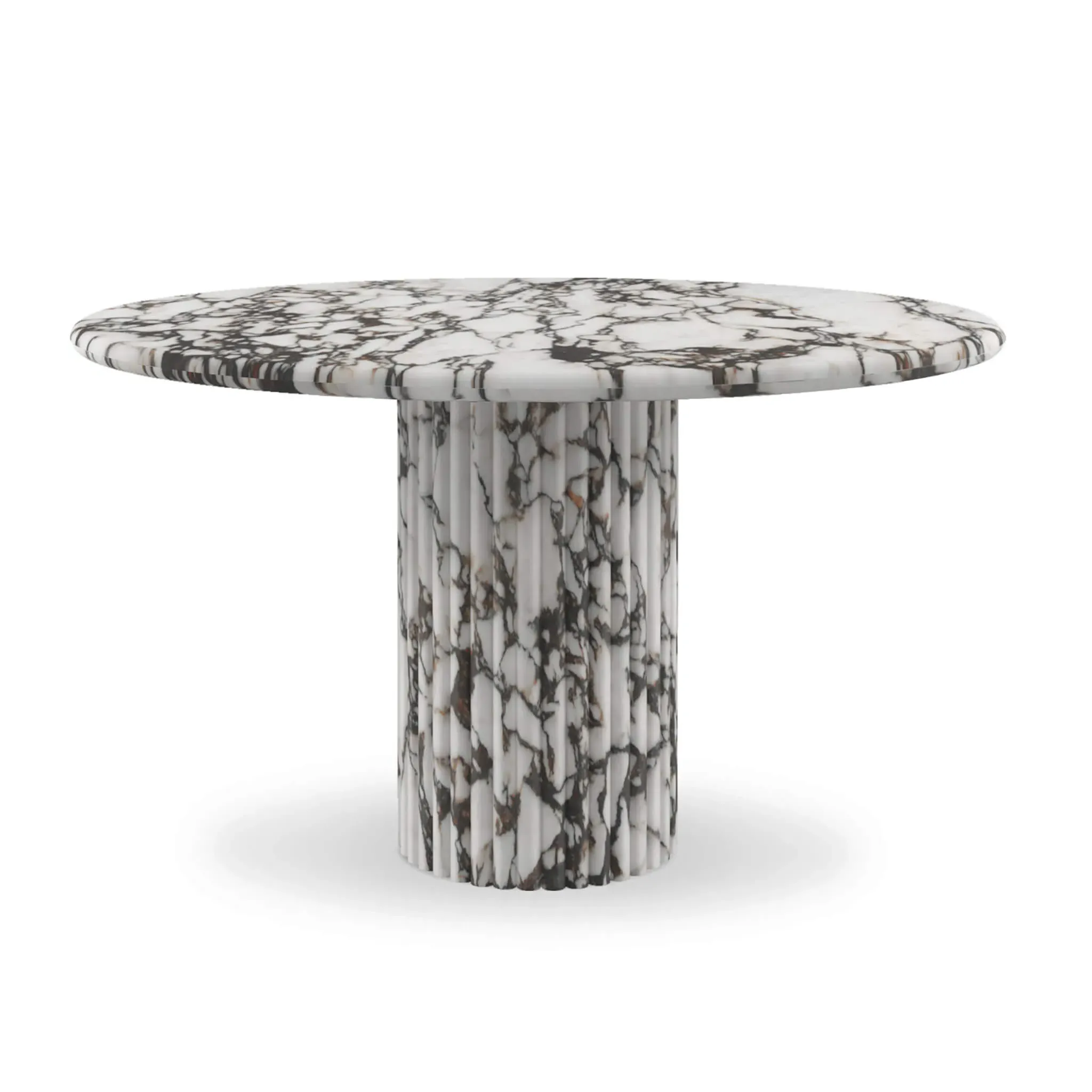 Cava Fluted Round Dining Table 36" - Calacatta Viola Marble product
