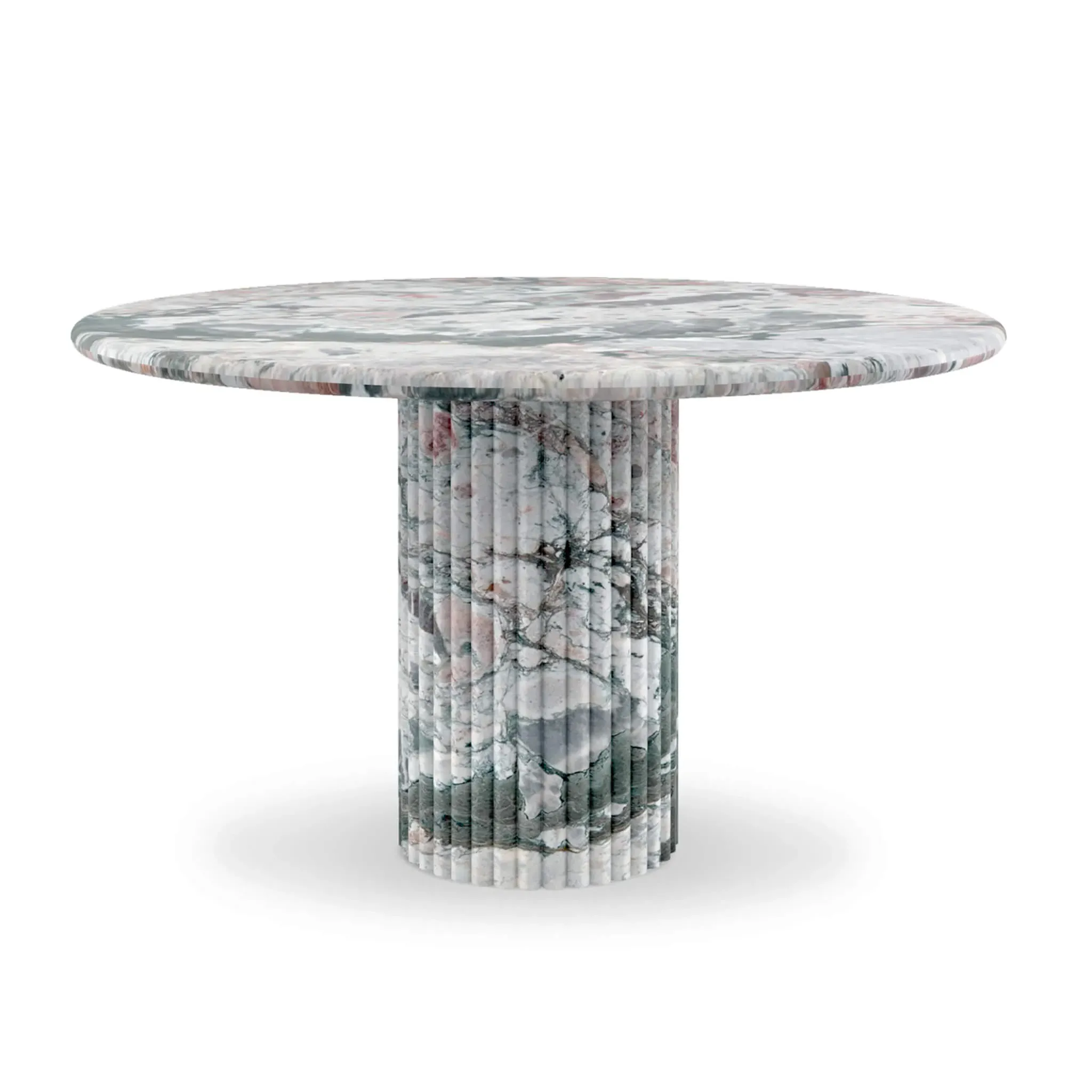 Cava Fluted Round Dining Table 36" - Les Quatre Saisons Marble product