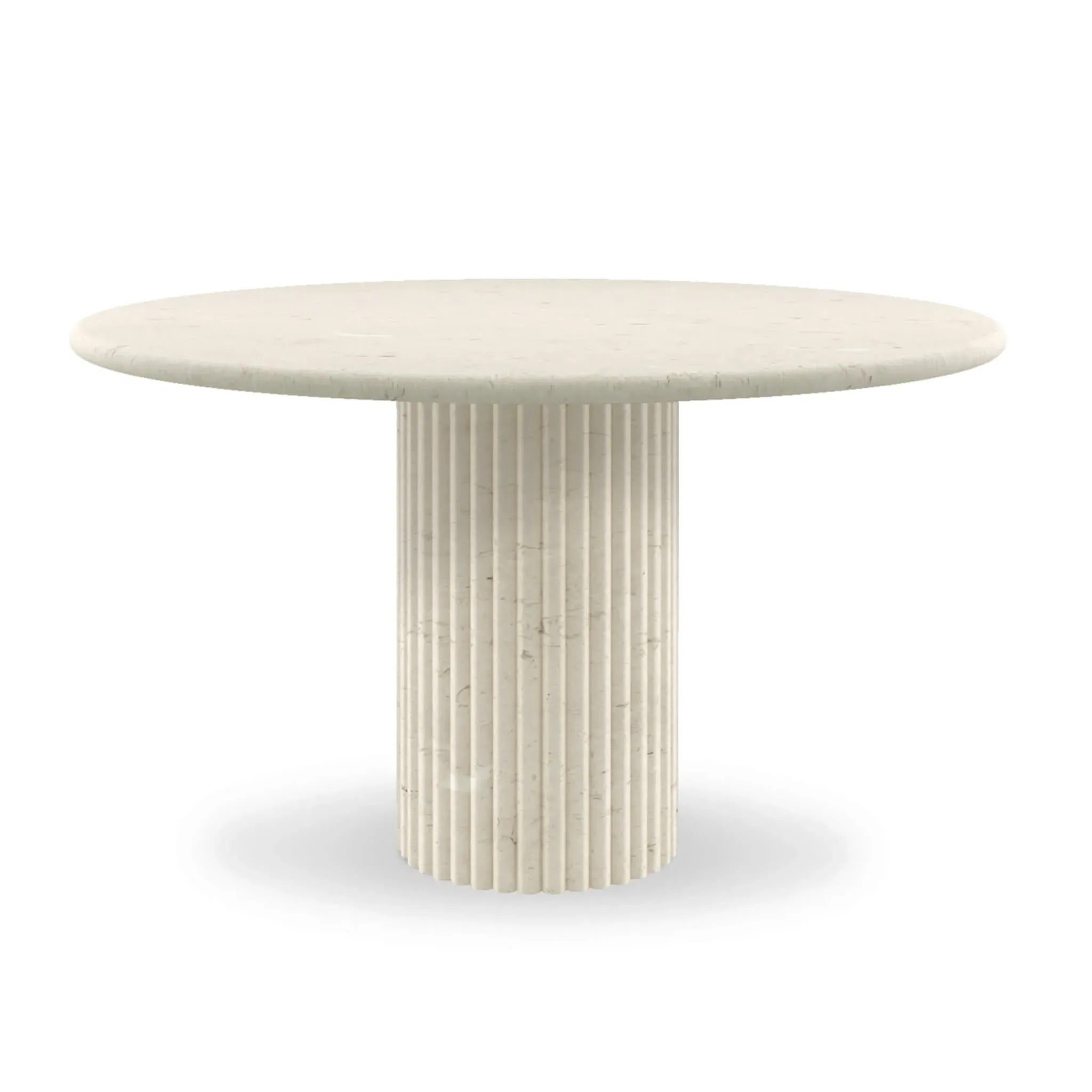 Cava Fluted Round Dining Table - Moon Light Limestone product