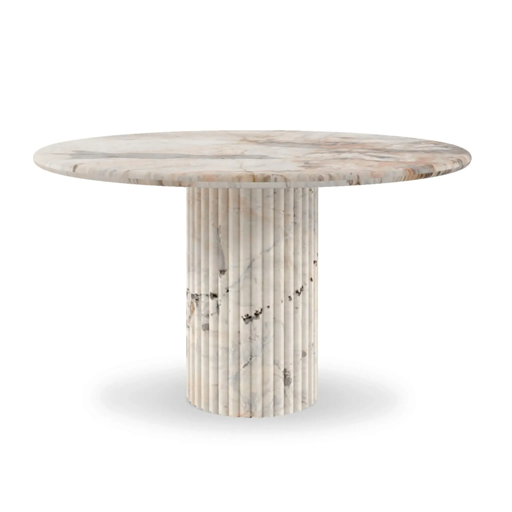 Cava Fluted Round Dining Table - Patagonia Gold Quartzite product
