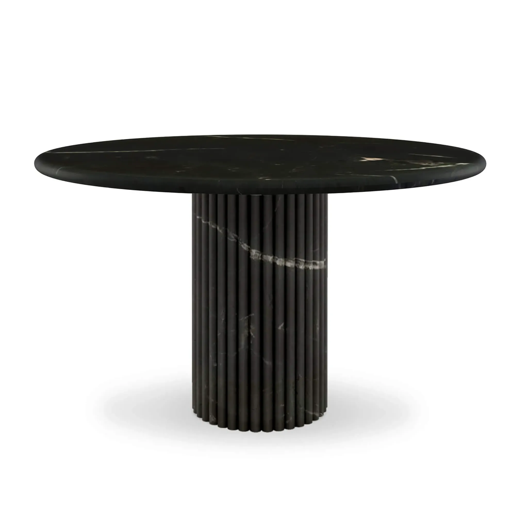 Cava Fluted Small Round Dining Table - Negresco Quartzite product