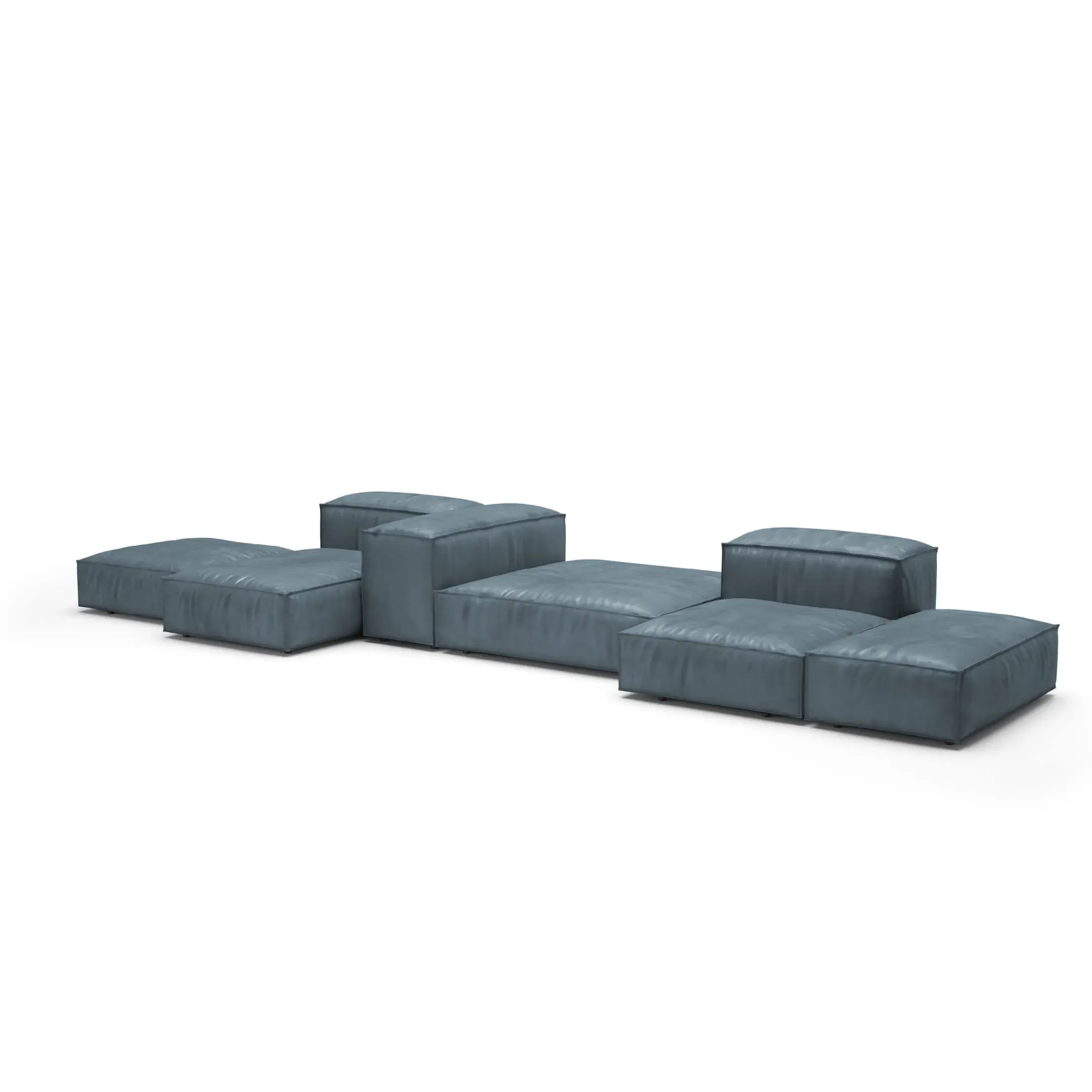 Extrasoft Combination 002 Modular Sofa - Space Blue, Vegan Leather product