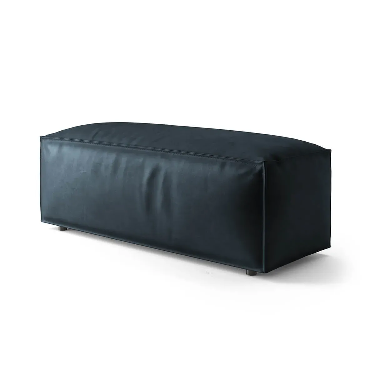 Extrasoft Low Profile Modular Block Sofa Armrest (L) - Twilight Blue, Aniline Leather product