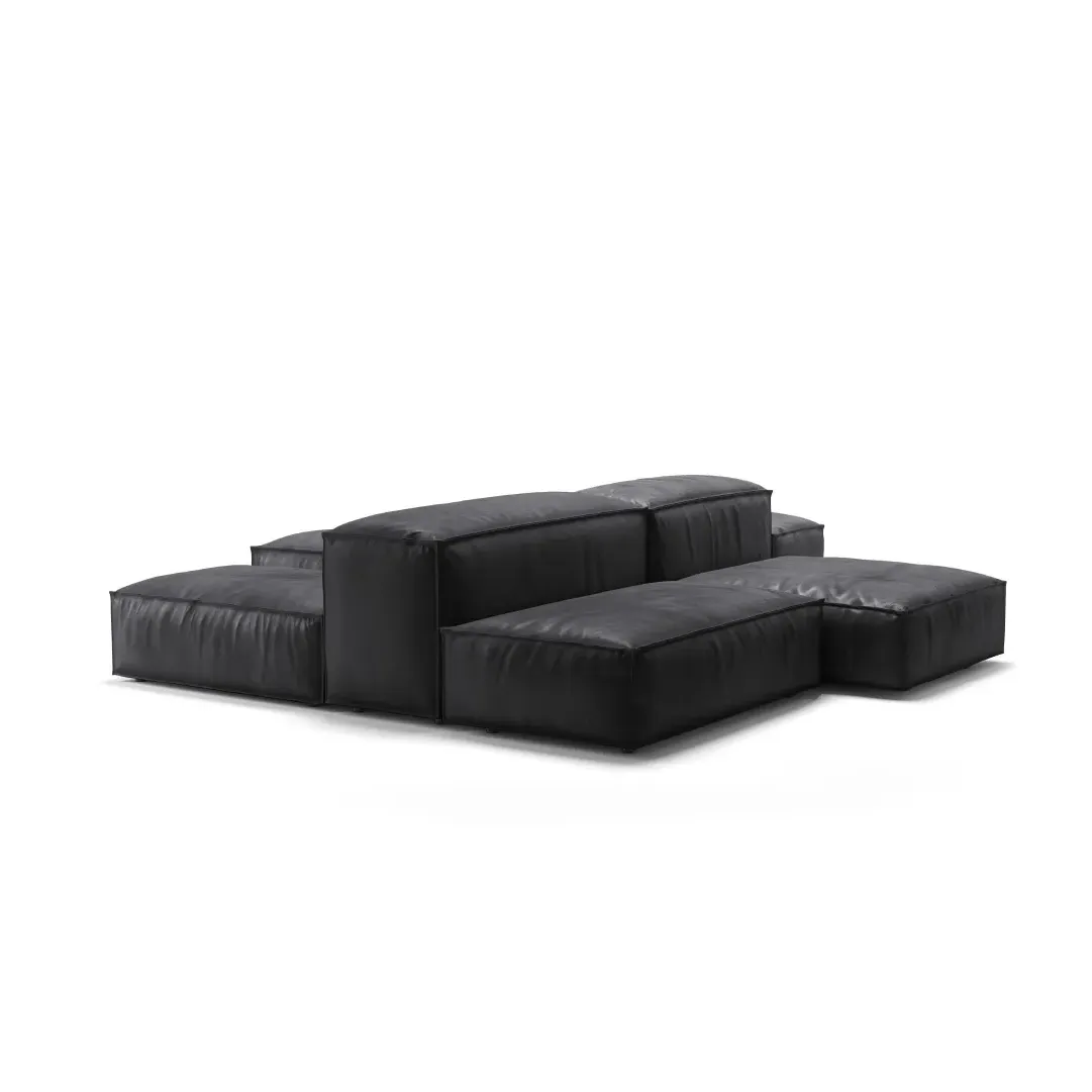 Extrasoft Low Profile Modular Block Sofa - Ink, Performance Felt product
