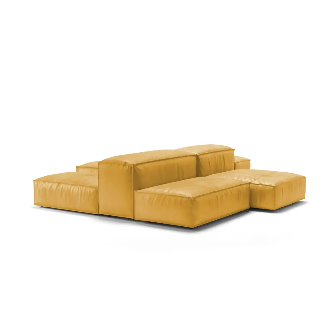 Extrasoft Low Profile Modular Block Sofa - Saffron, Felt product