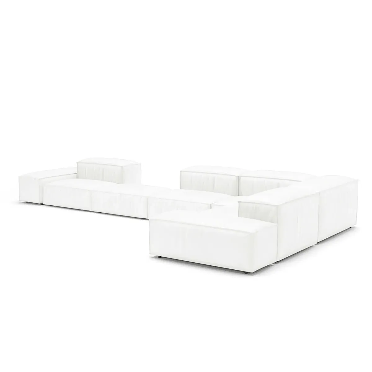 Extrasoft Modular Block Sofa - White, Vegan Leather product