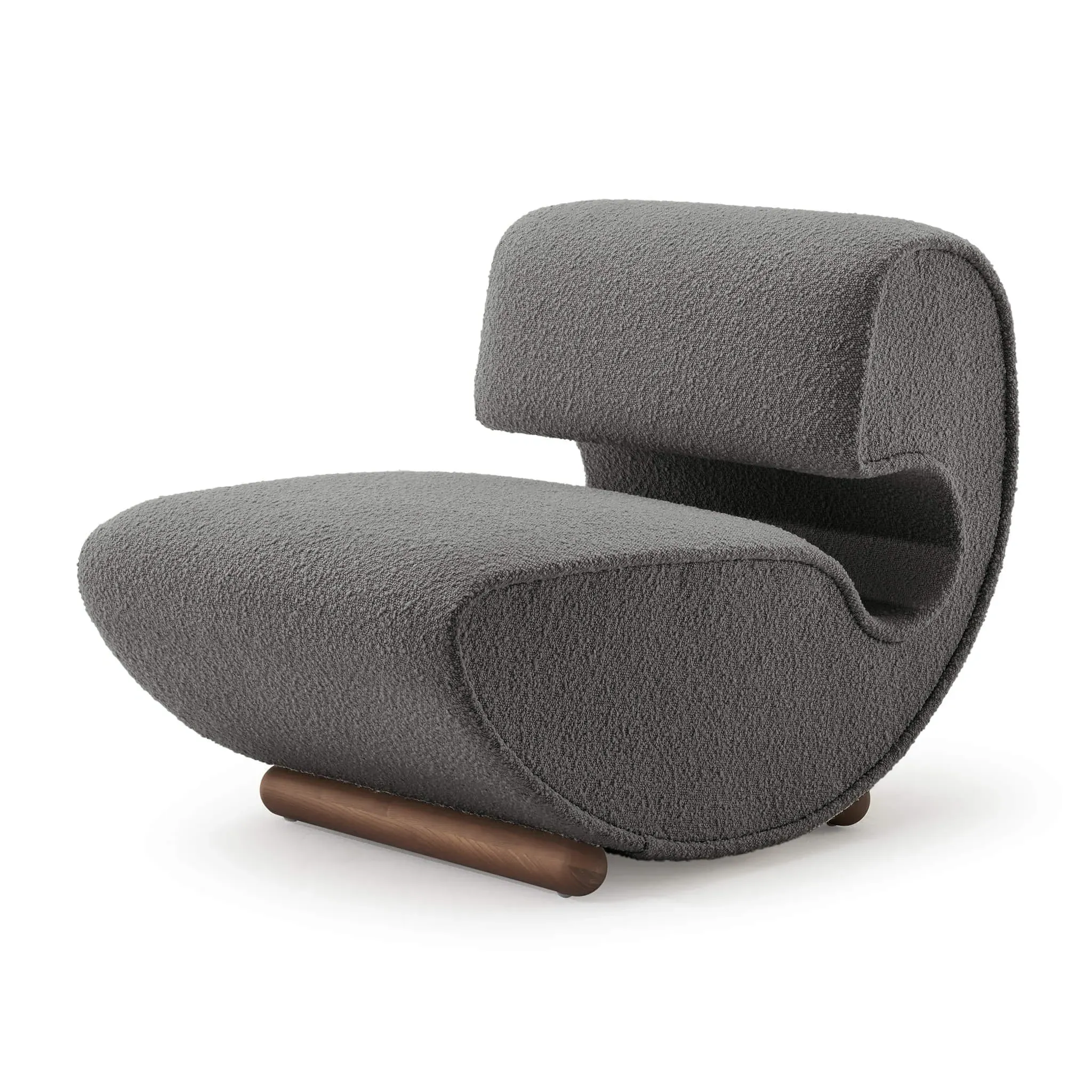 Galerie Glustin Curved Lounge Chair - Boucle Pebble product