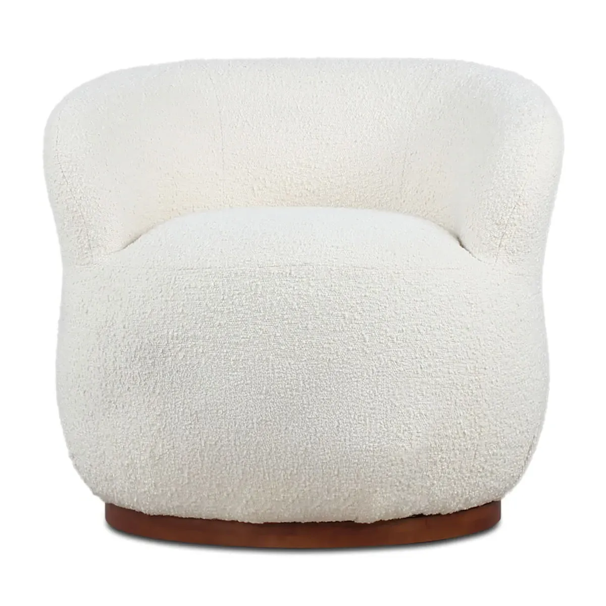 Haley Sheepskin Swivel Lounge Chair - Boucle Pebble product