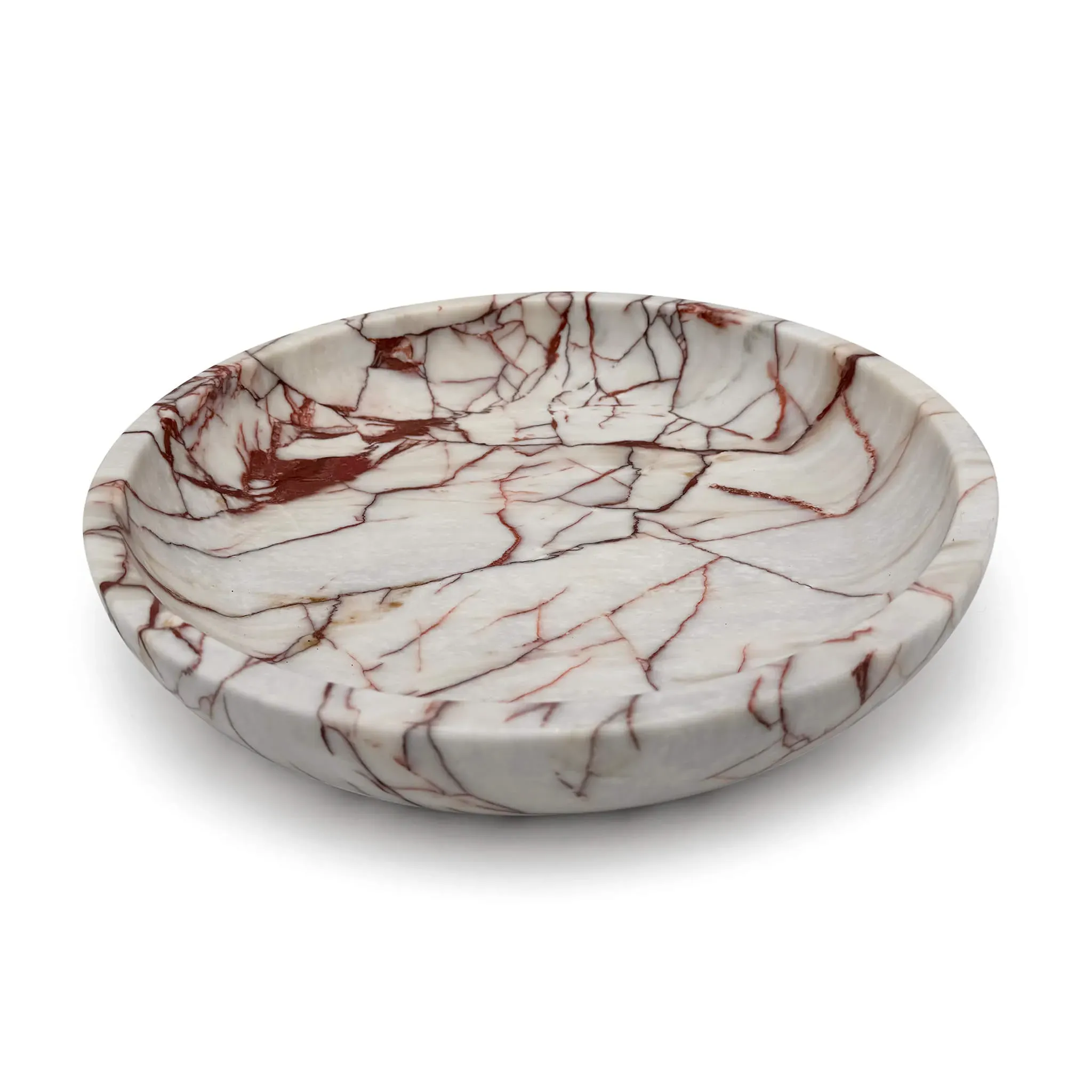 Kai Large Round Centerpiece Bowl - Calacatta Red, Marble product