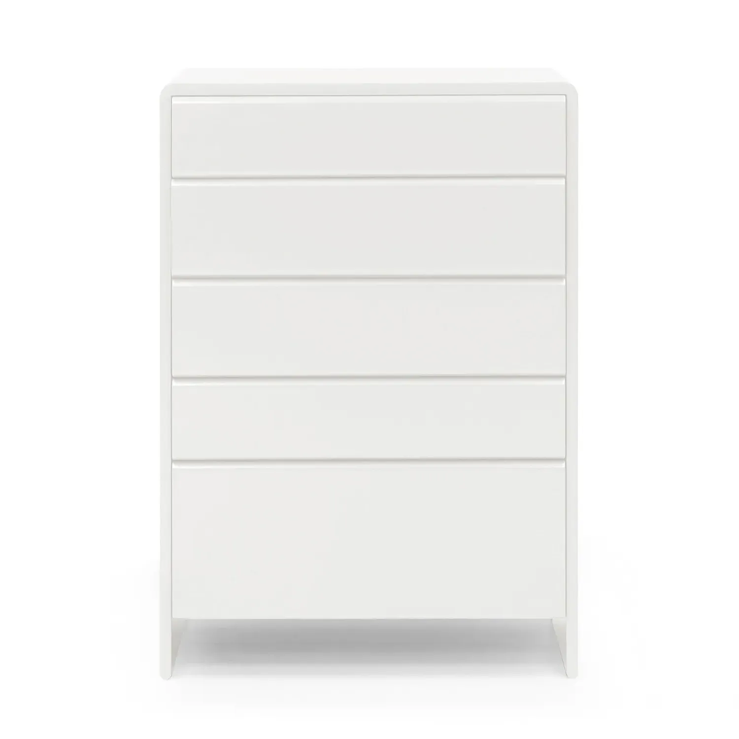 Magnolia Italian Tall Curved 5-Drawer Dresser - Cloud White product