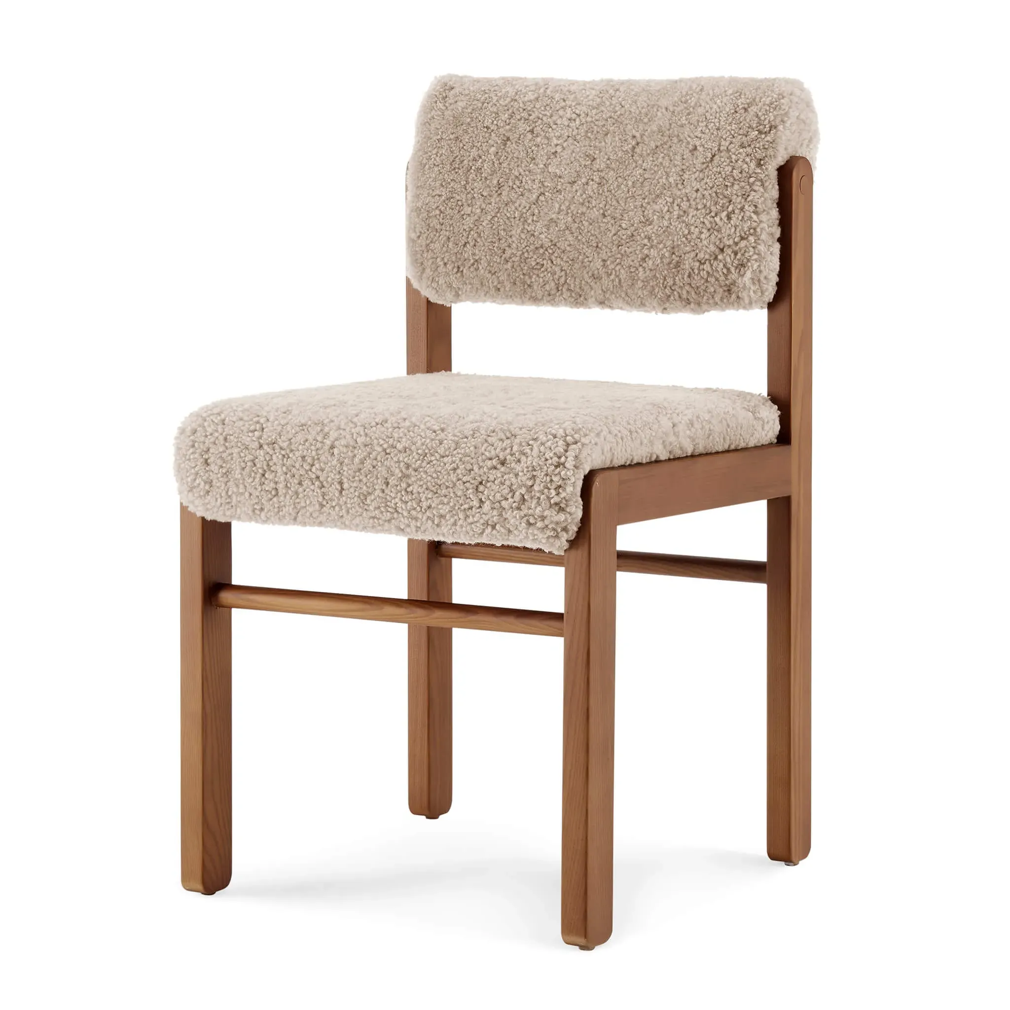 Migo Sheepskin Upholstered Dining Chair - Cocoa product