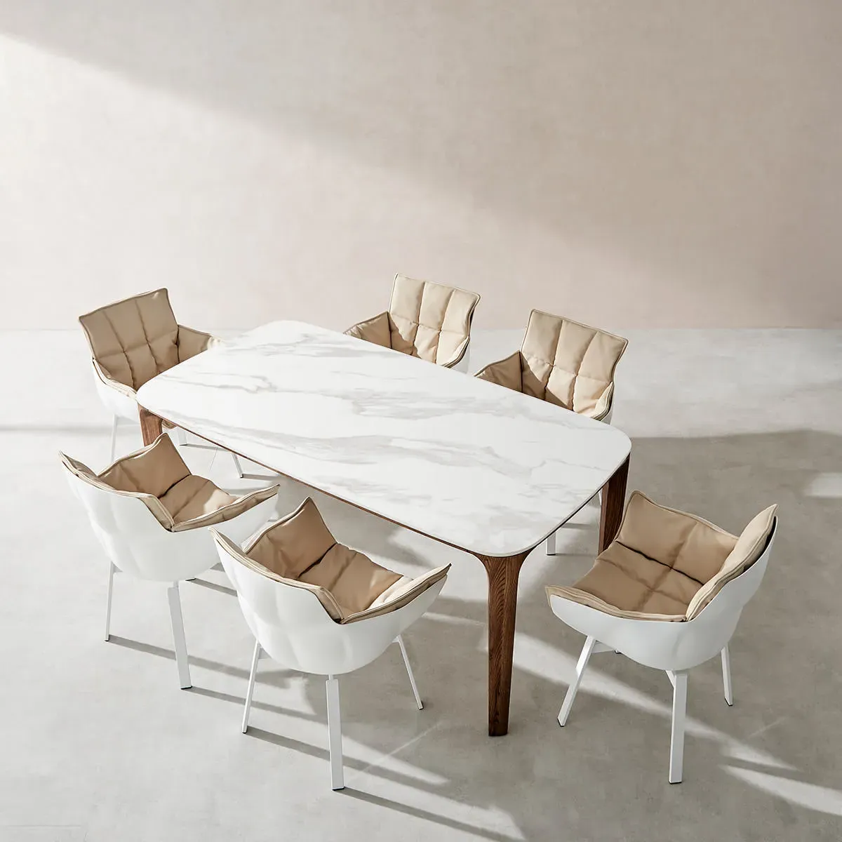 Myko Rectangular Dining Table - Calacatta Ceramic product