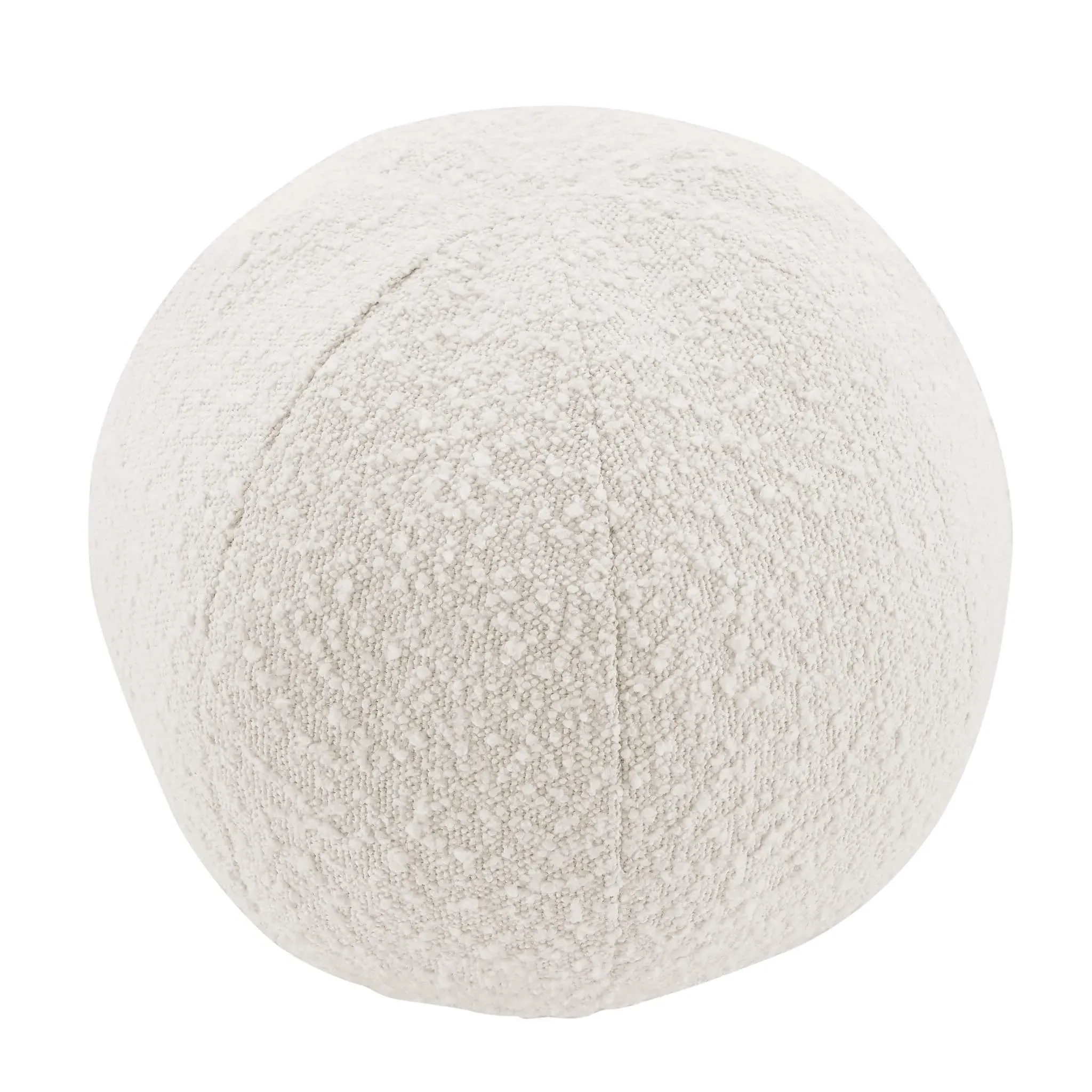 Ollie Large Round Sphere Ball Pillow - Tan Brown, Vegan Leather product
