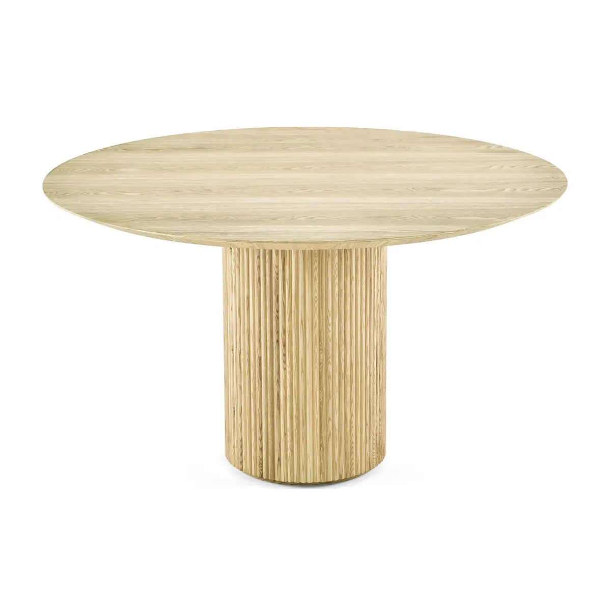 Piper Fluted Round Dining Table - Blonde Birch, Ash Wood product