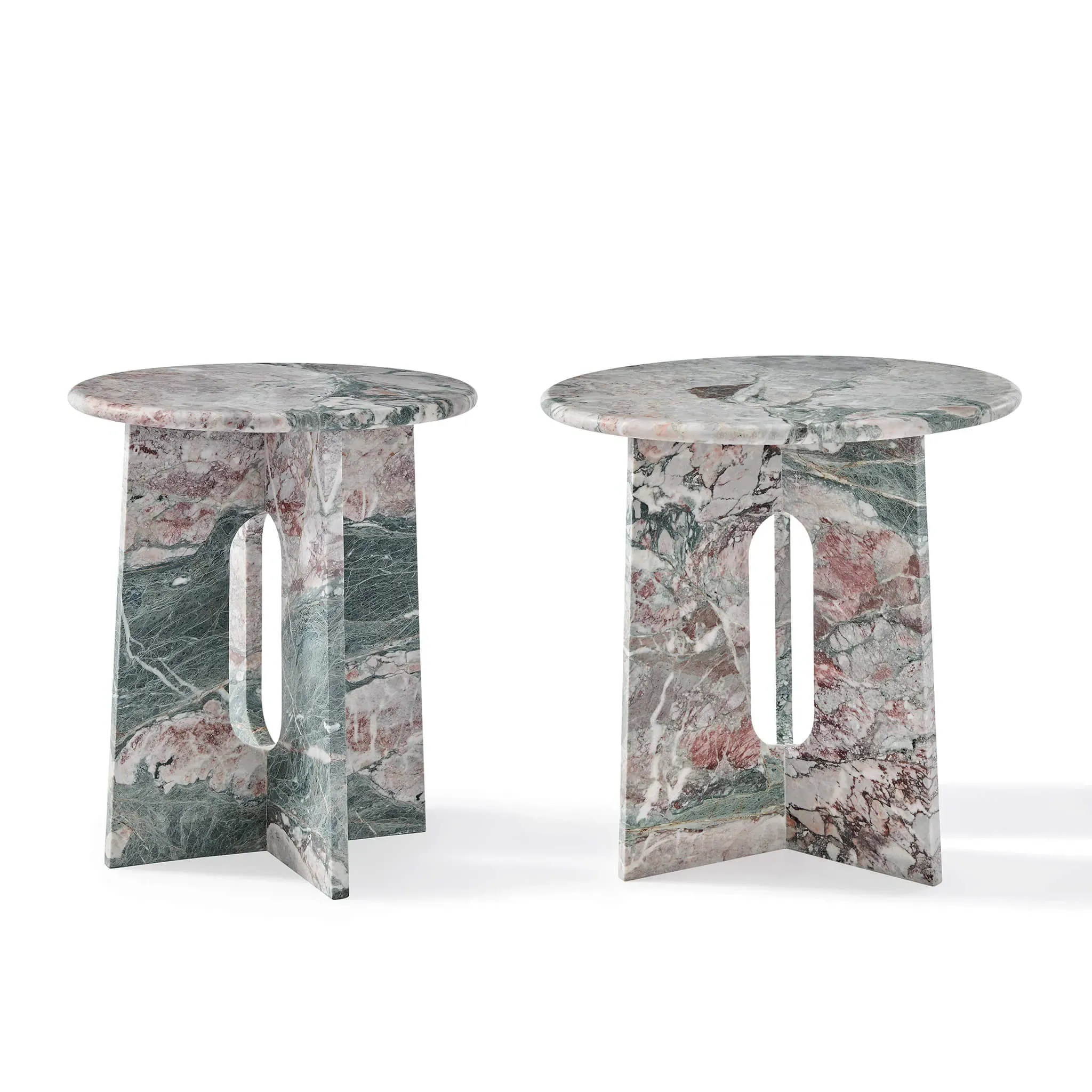 Romi Set of Two Round Marble Side Tables product