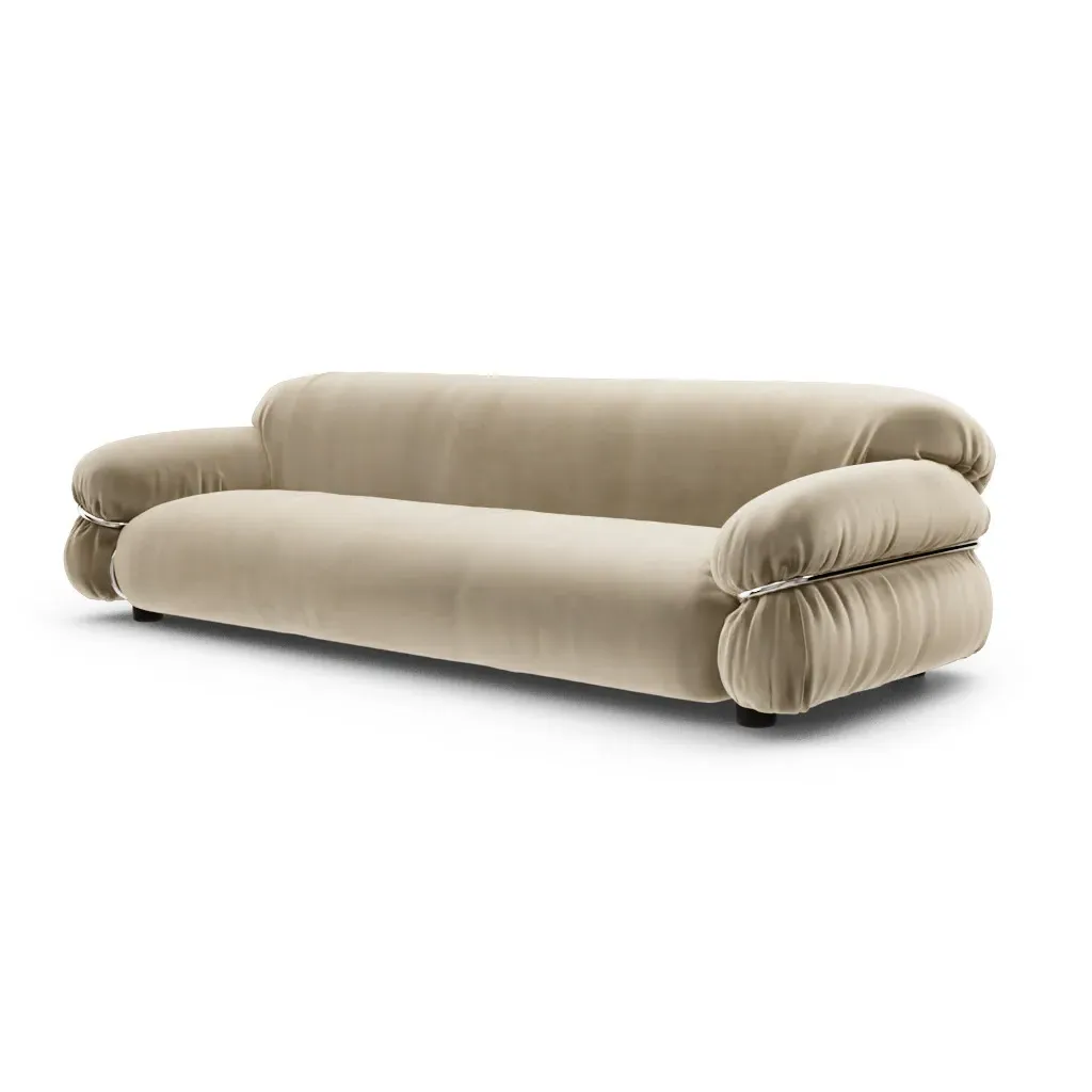 Sesann 3-Seater Sofa - Ivory, Cotton Velvet product