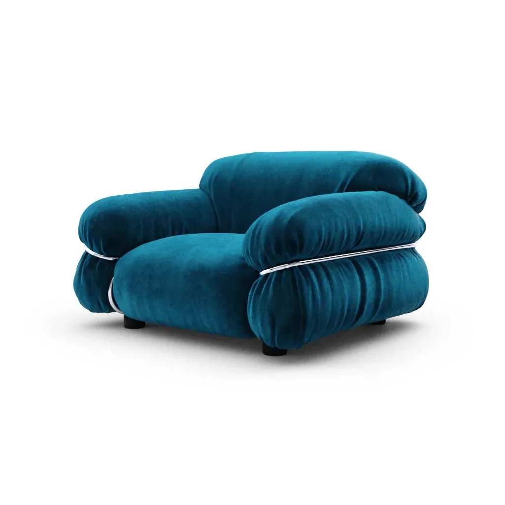 Sesann Armchair - Ash Blue, Cotton Velvet product