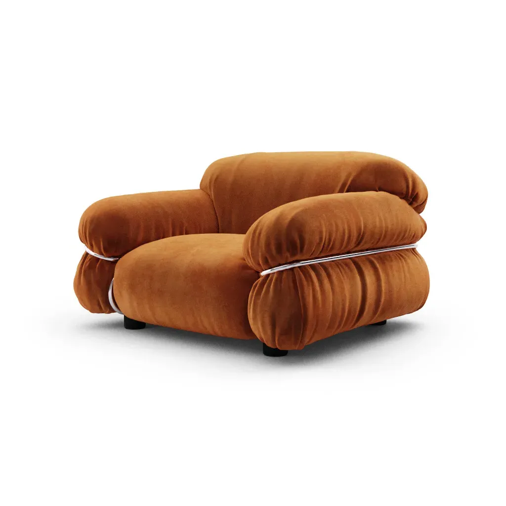 Sesann Single Armchair - Mango, Cotton Velvet product