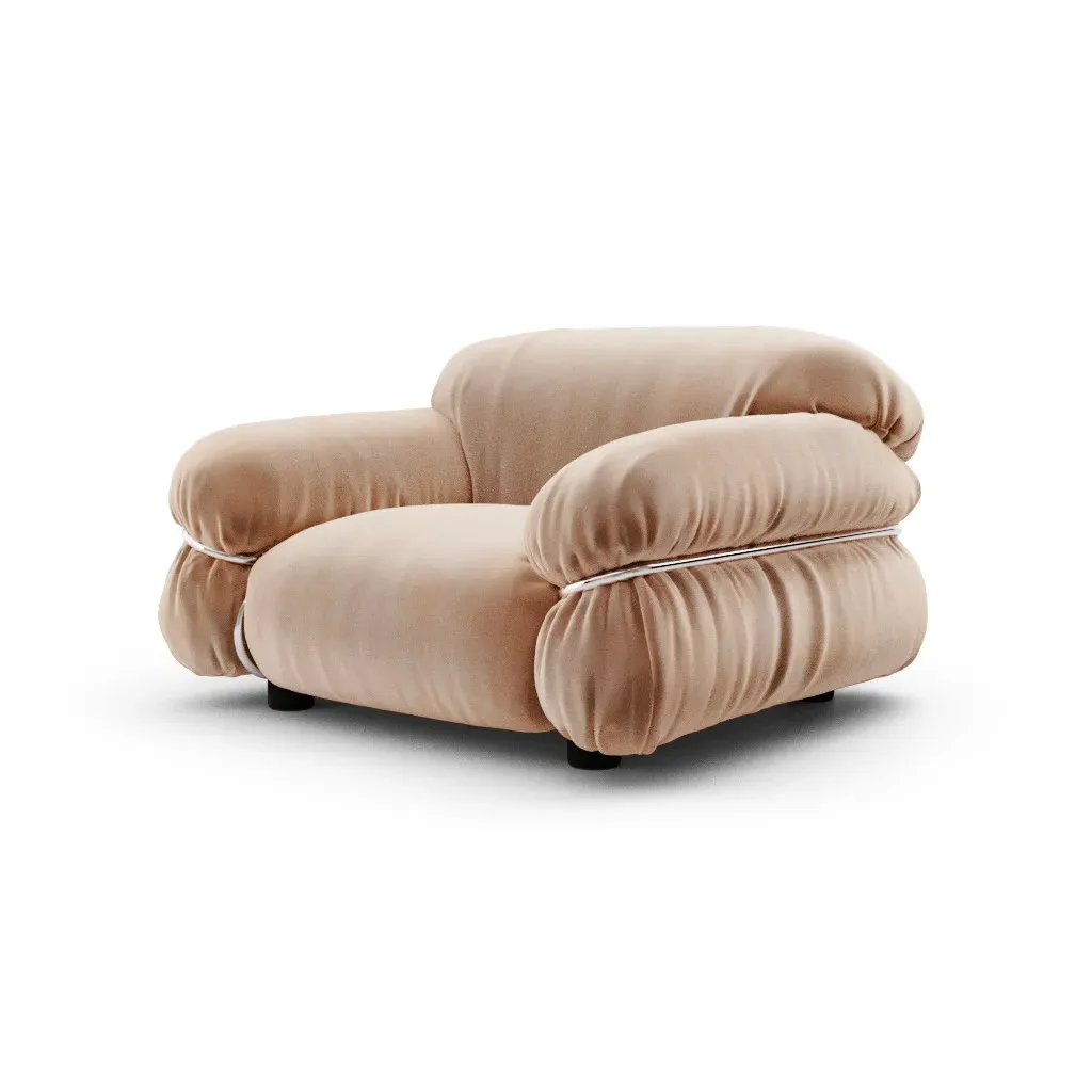 Sesann Single Sofa - Blush, Cotton Velvet product