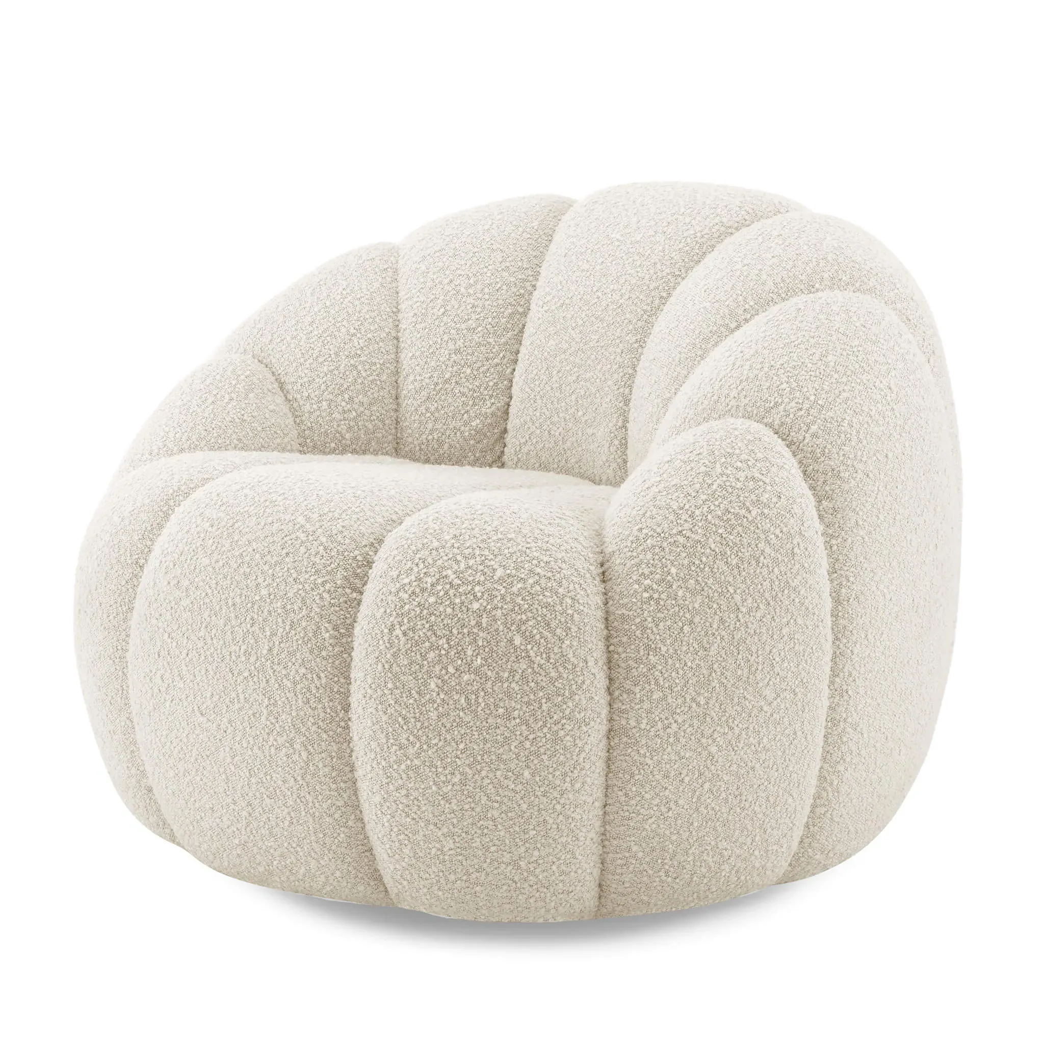 Soline Pumpkin Lounge Chair - Pearl, Boucle product