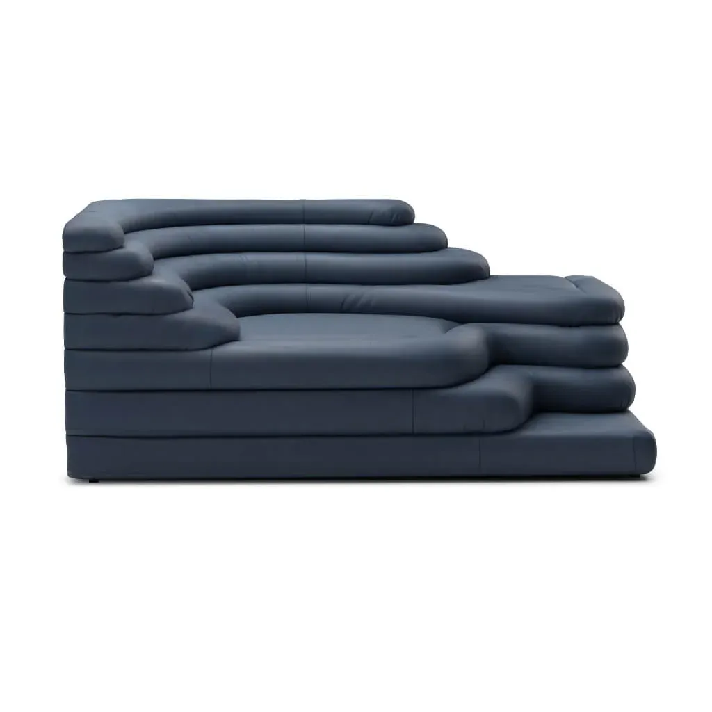 Terrazza Left-Facing Sofa - Twilight Blue, Aniline Leather product