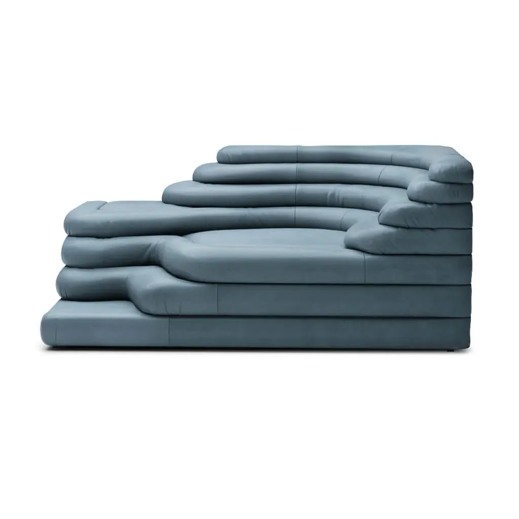 Terrazza Right-Arm Sofa - Distressed Space Blue, Vegan Leather product