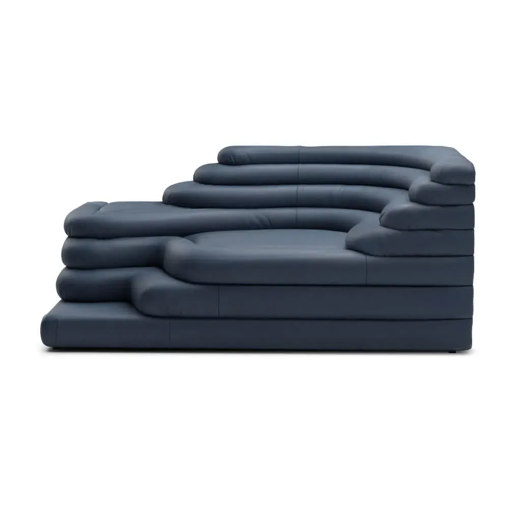 Terrazza Right-Arm Sofa - Twilight Blue, Aniline Leather product