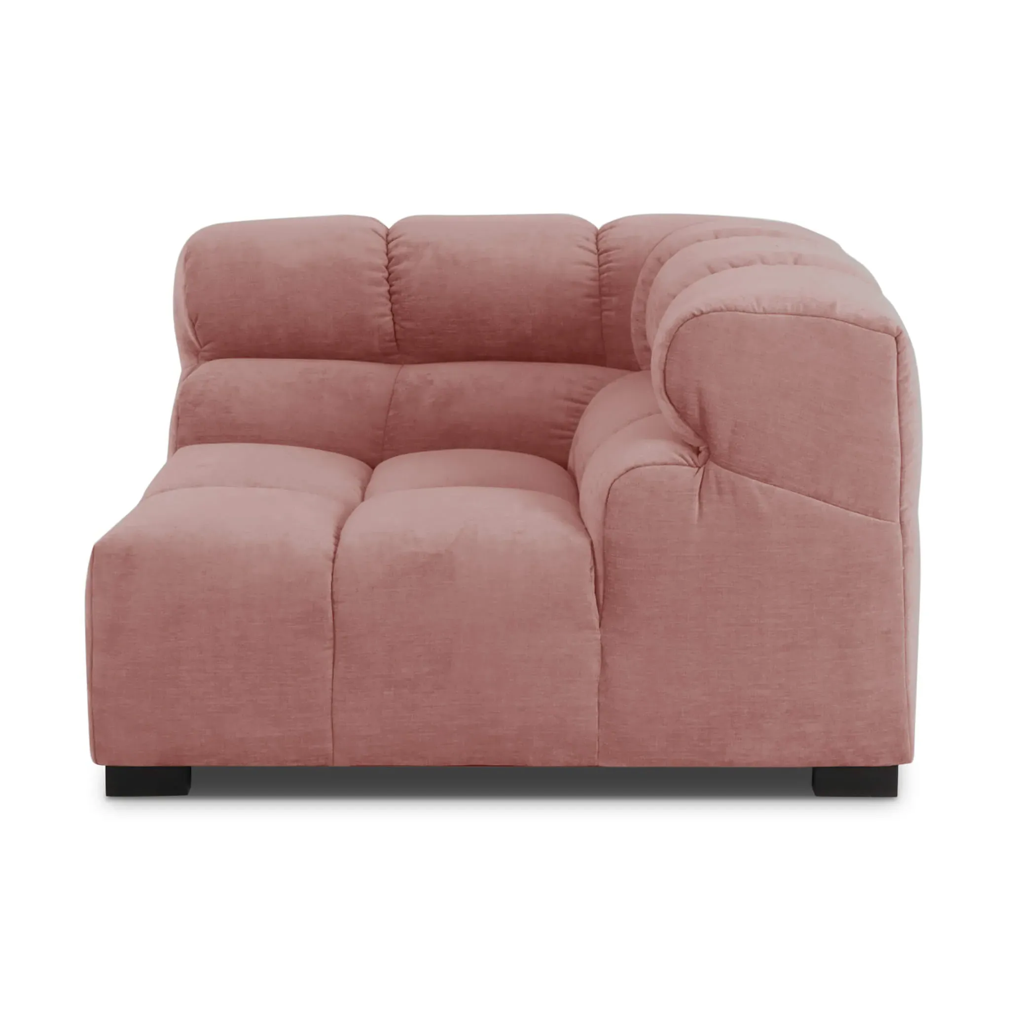 Tufted Corner Sofa - Dusty Rose, Chenille product