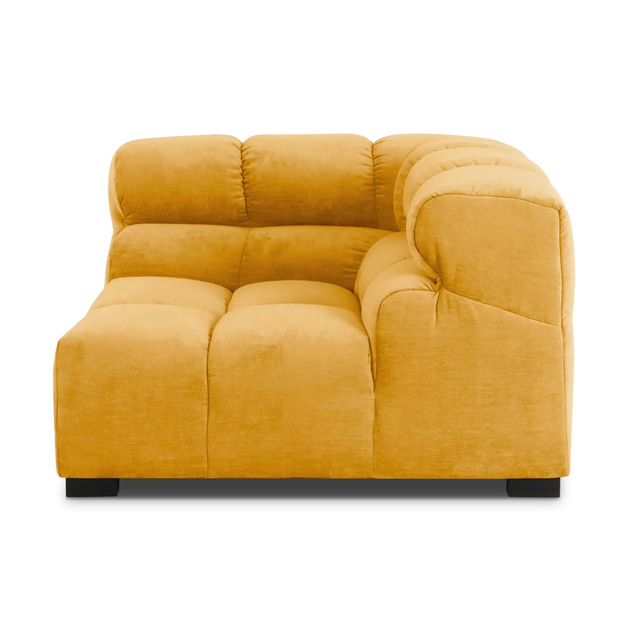 Tufted Corner Sofa - Mustard Yellow, Chenille product