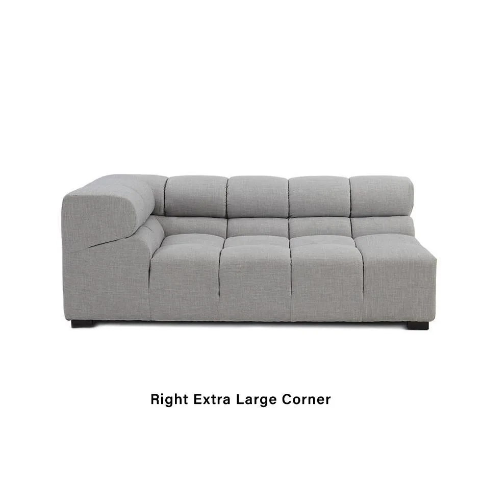 Tufted Extra Large Corner Sofa - Glacier, Pebble Weave product