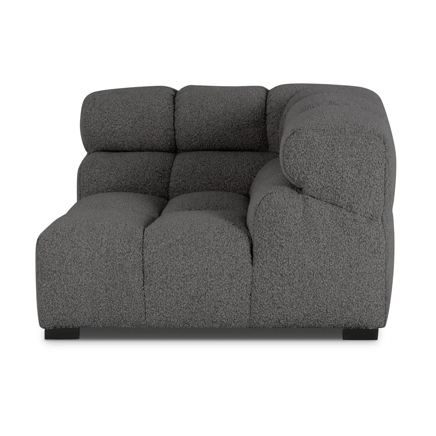 Tufted L-Shaped Corner Sofa - Pebble, Boucle product