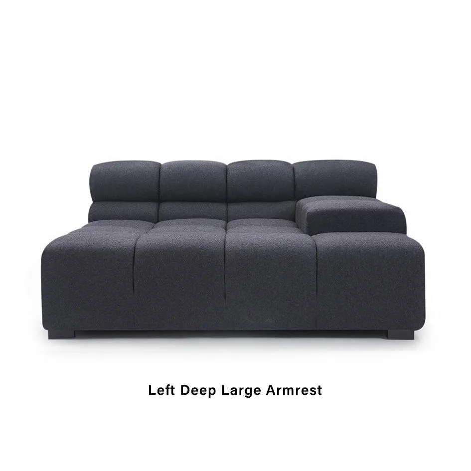 Tufted TF021 Large Left Armrest Modular Sofa - Light Grey, Felt product