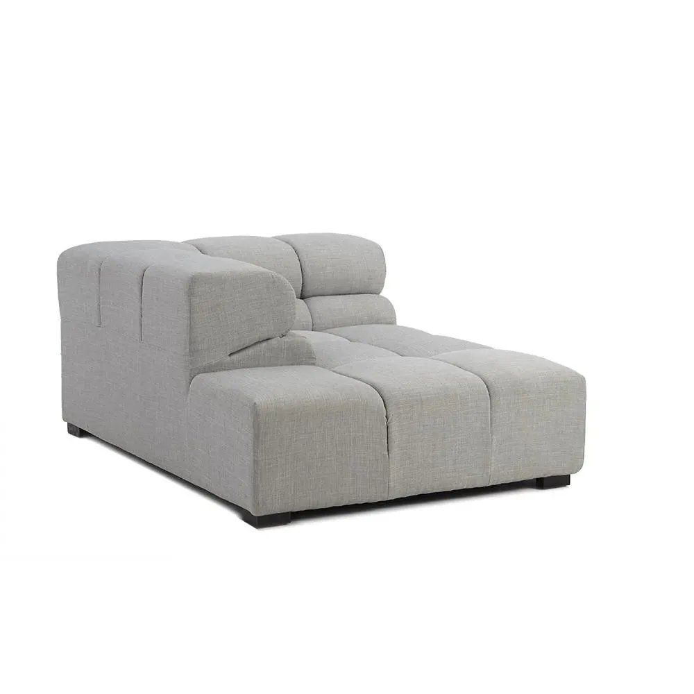 Tufted TF023 Left Corner Half Sofa - Beige Grey, Chenille product