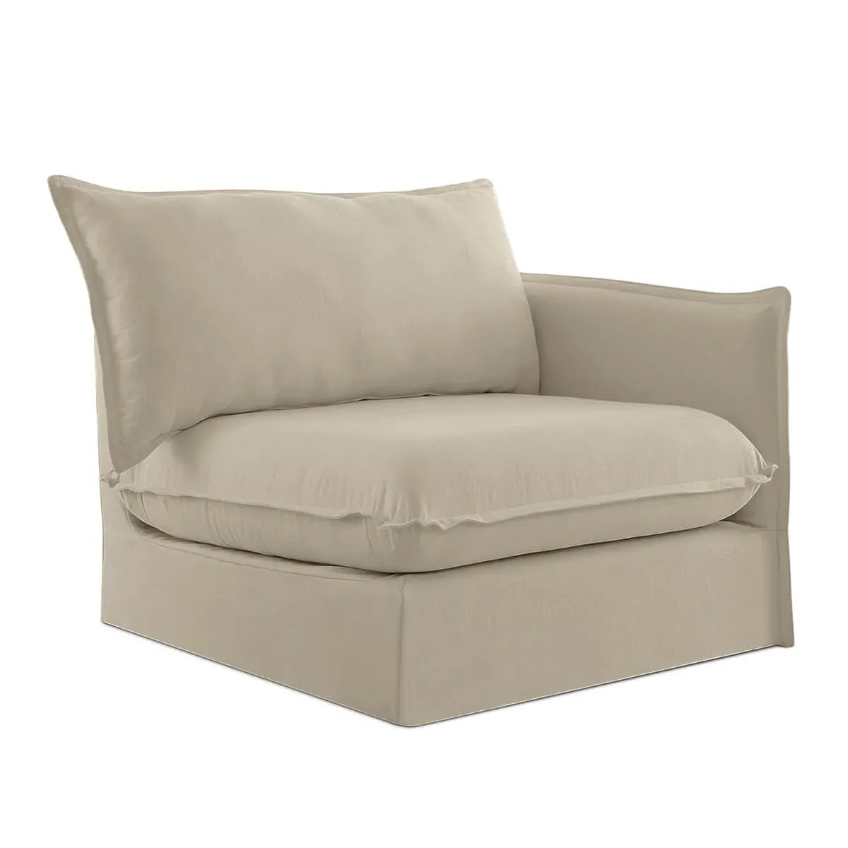 Wabi-Sabi Modular Sofa Armrest Module (Right) - Flax, Linen product