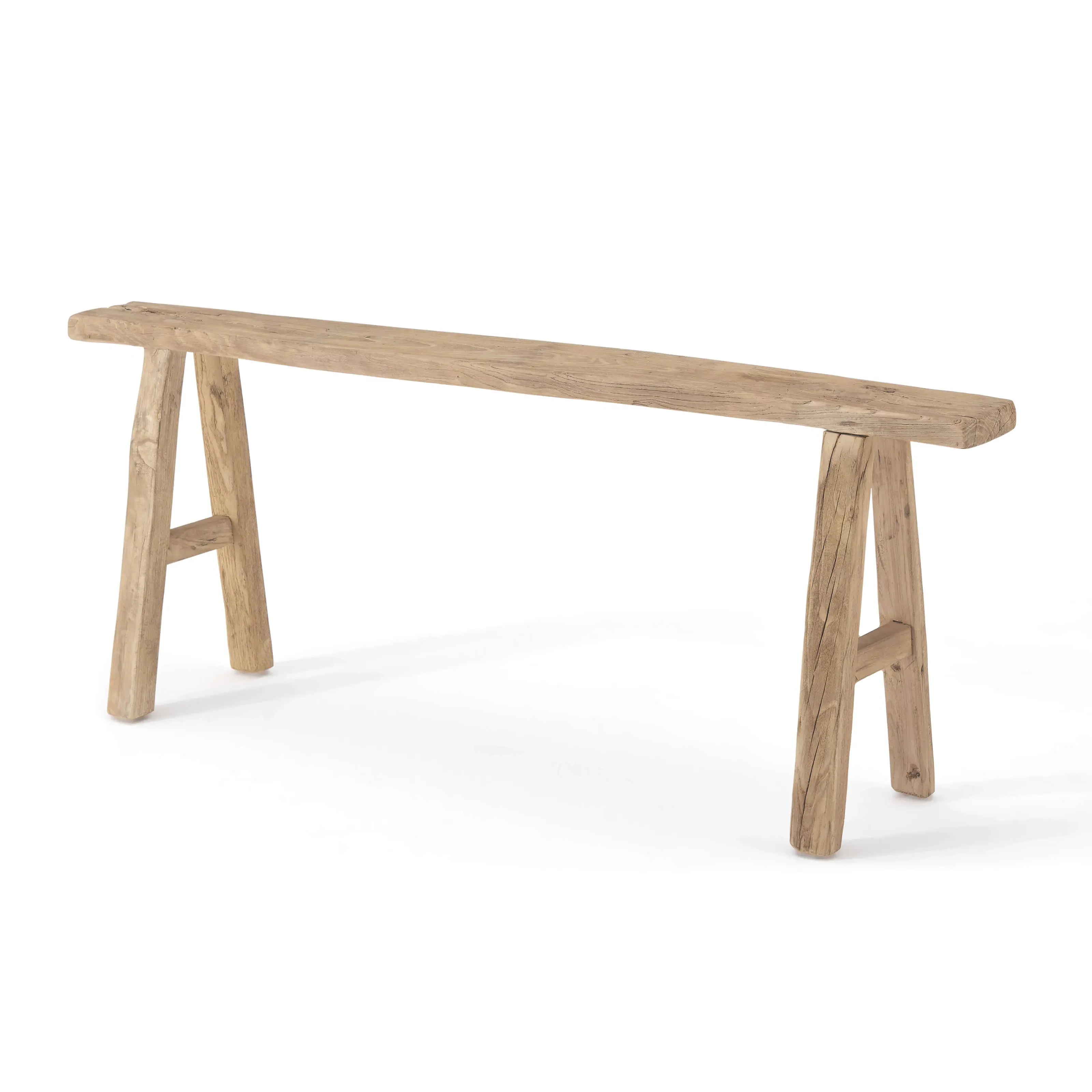 Wabi-Sabi Skinny Footboard Bench - Natural Almond, Reclaimed Wood product