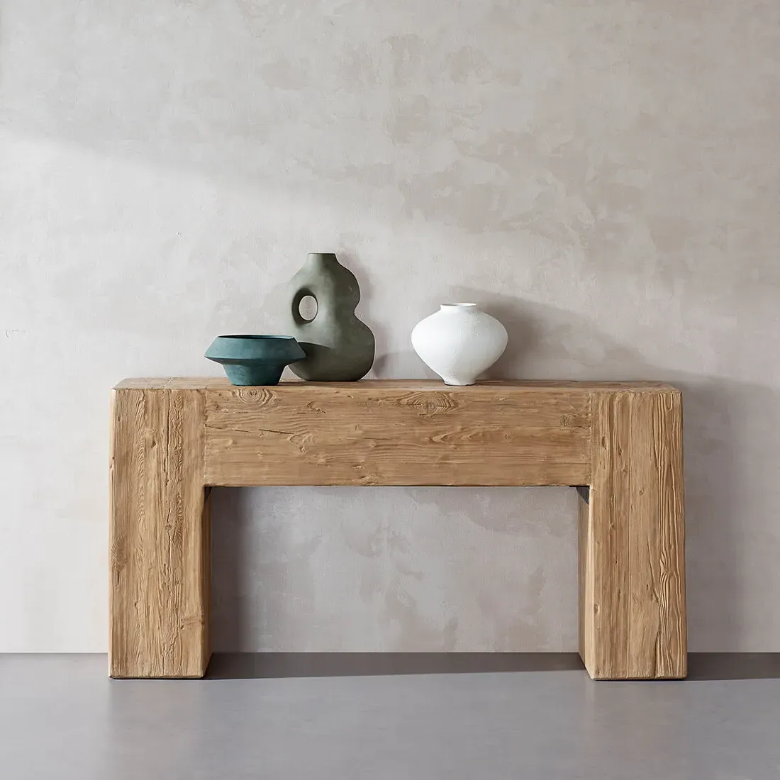 Wabisabi Console Table - Natural, Reclaimed Elm Wood product