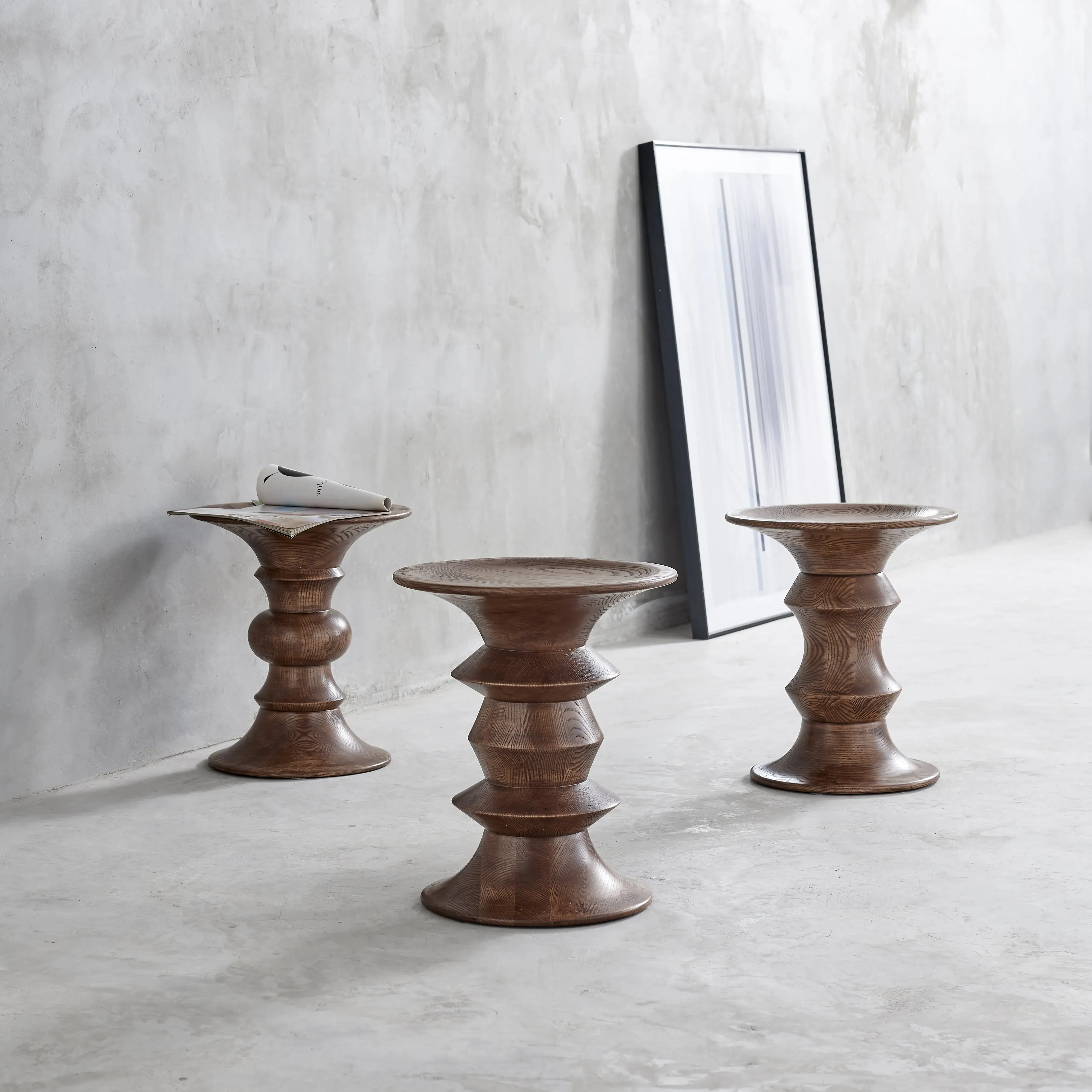 Walnut Stool Style C - Walnut, Solid Teak product