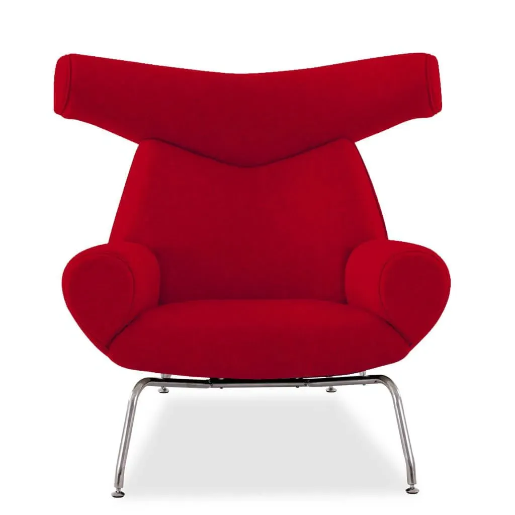 Eternity Modern Ox Chair - Imperial Red, Cashmere product