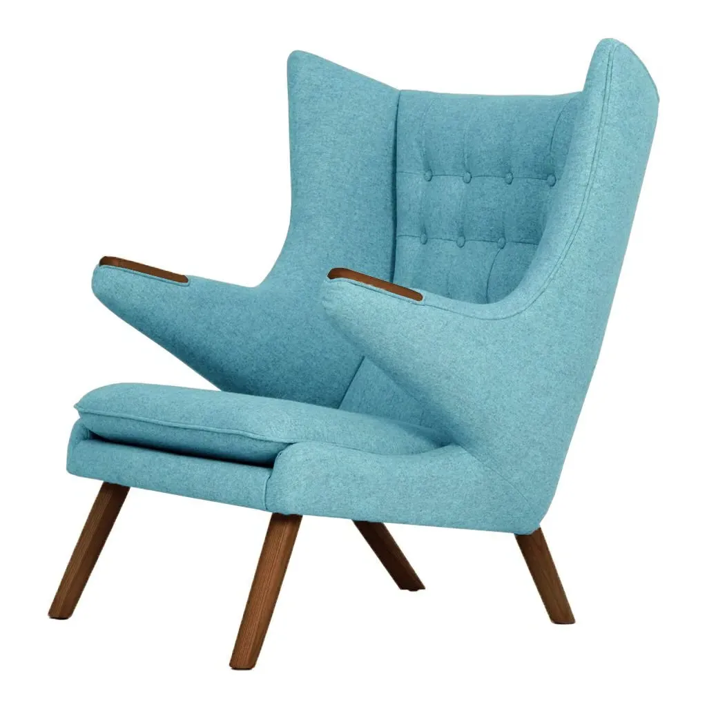 Papa Bear Chair - Tiffany Blue, Cashmere / Walnut product