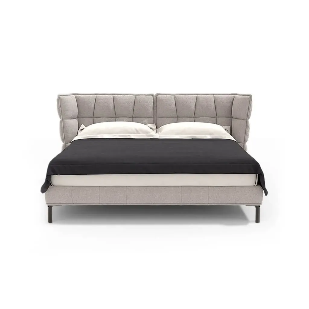 Queen Size Bed Frame - Ash Brown, Velvet product